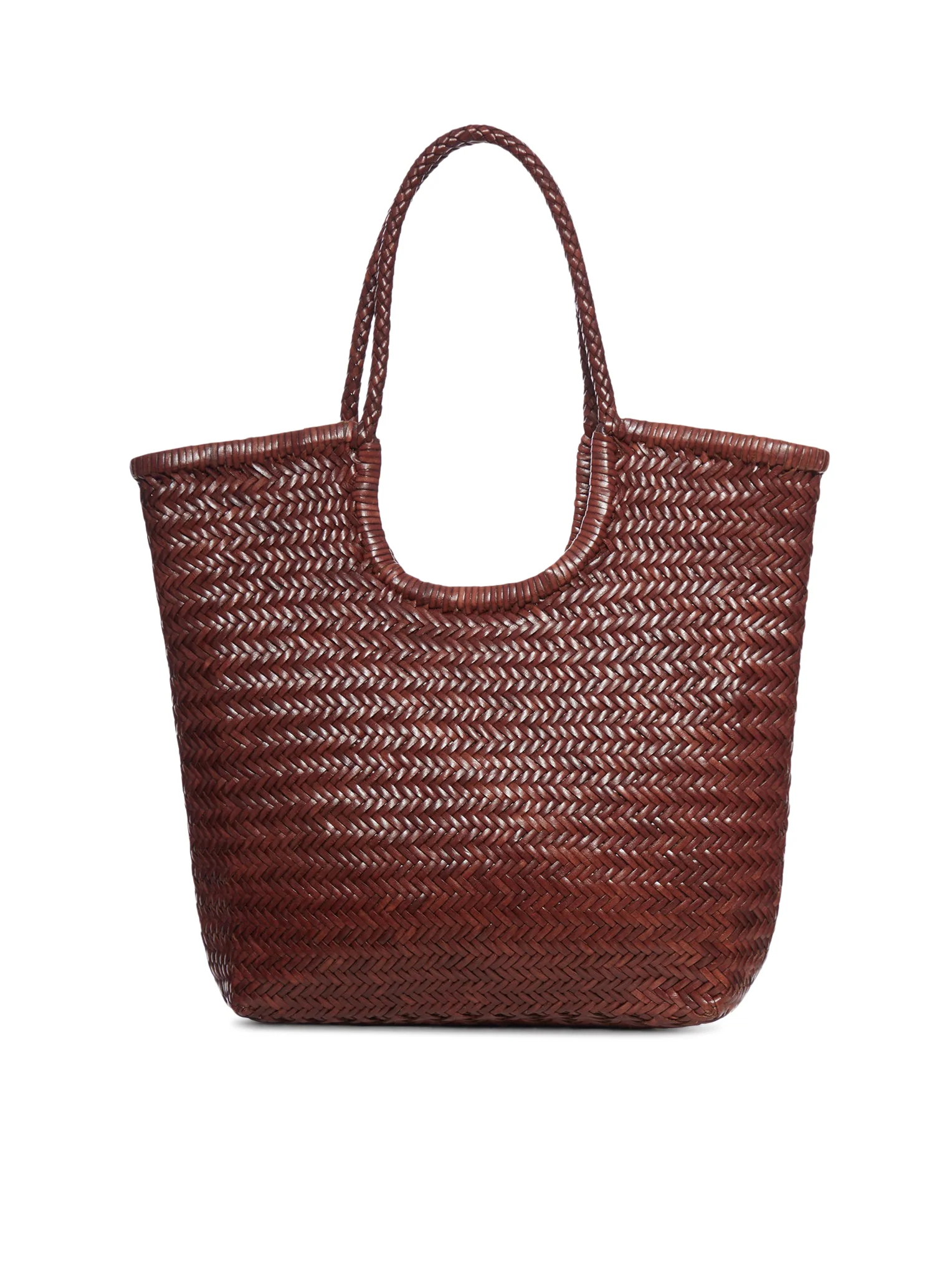 NS DIAGONAL LEATHER TOTE BAG - Image 3