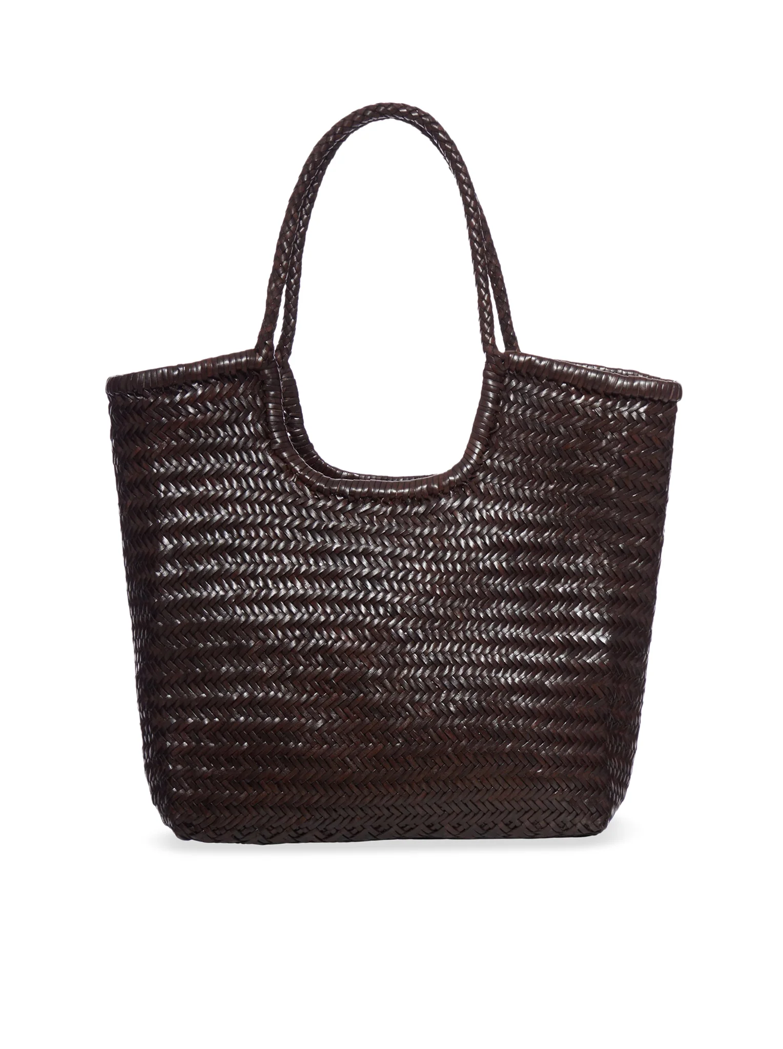 NS DIAGONAL LEATHER TOTE BAG - Image 4