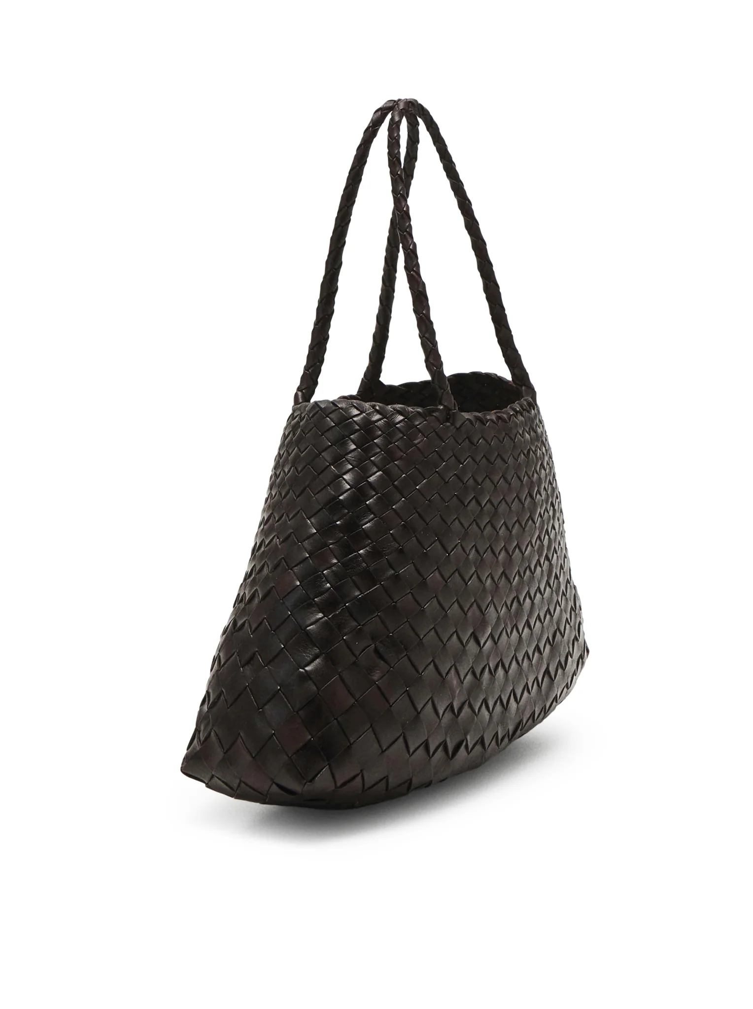 SANTA CROCE BIG WOVEN LEATHER BAG - Image 3