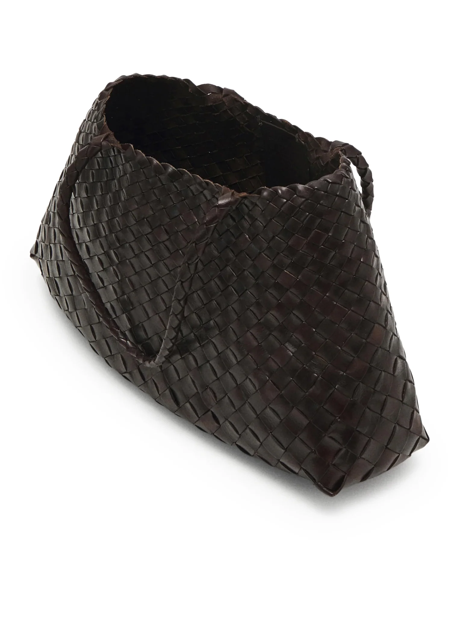 SANTA CROCE BIG WOVEN LEATHER BAG - Image 5