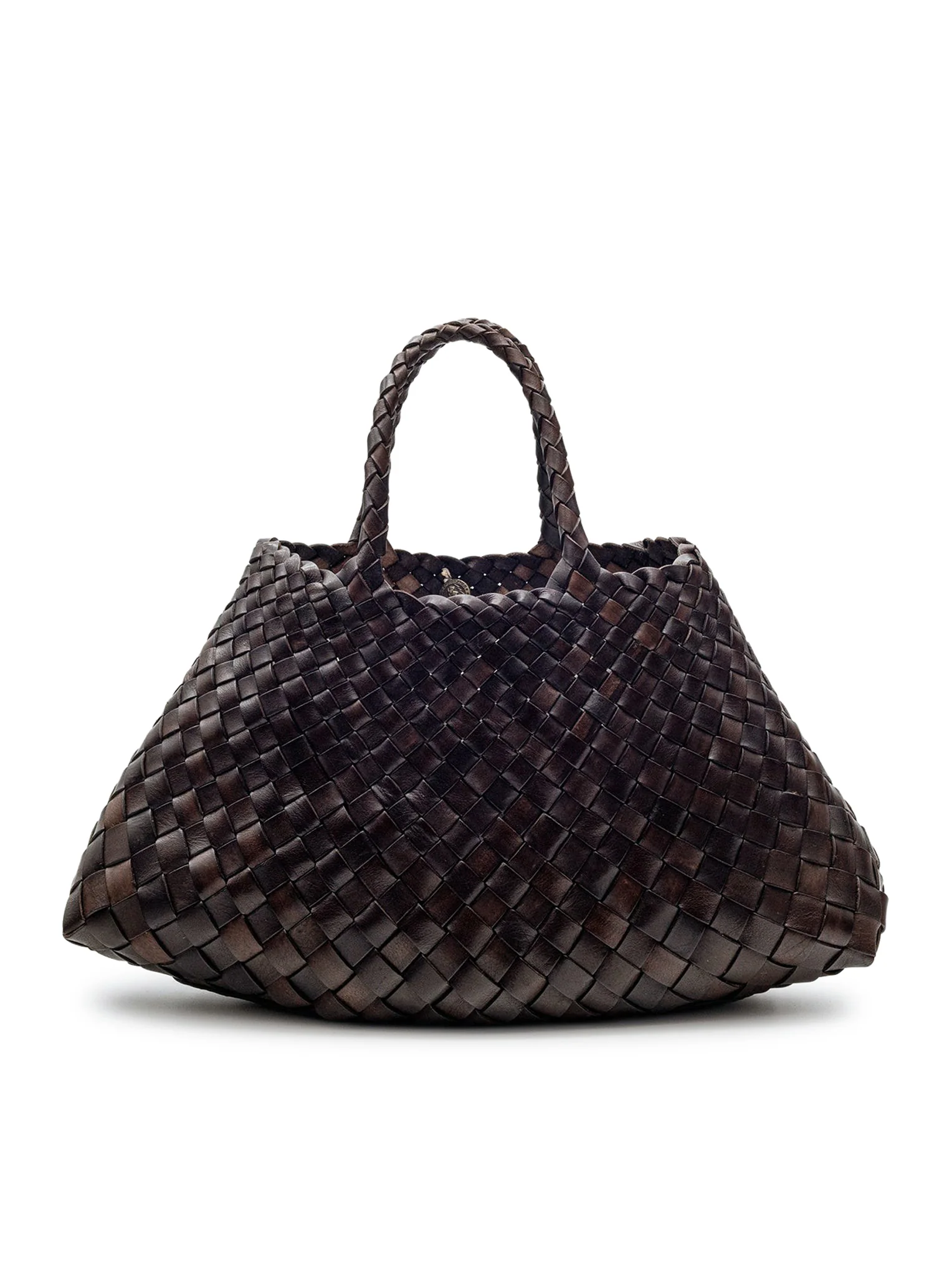 SANTA CROCE SMALL BROWN LEATHER BAG