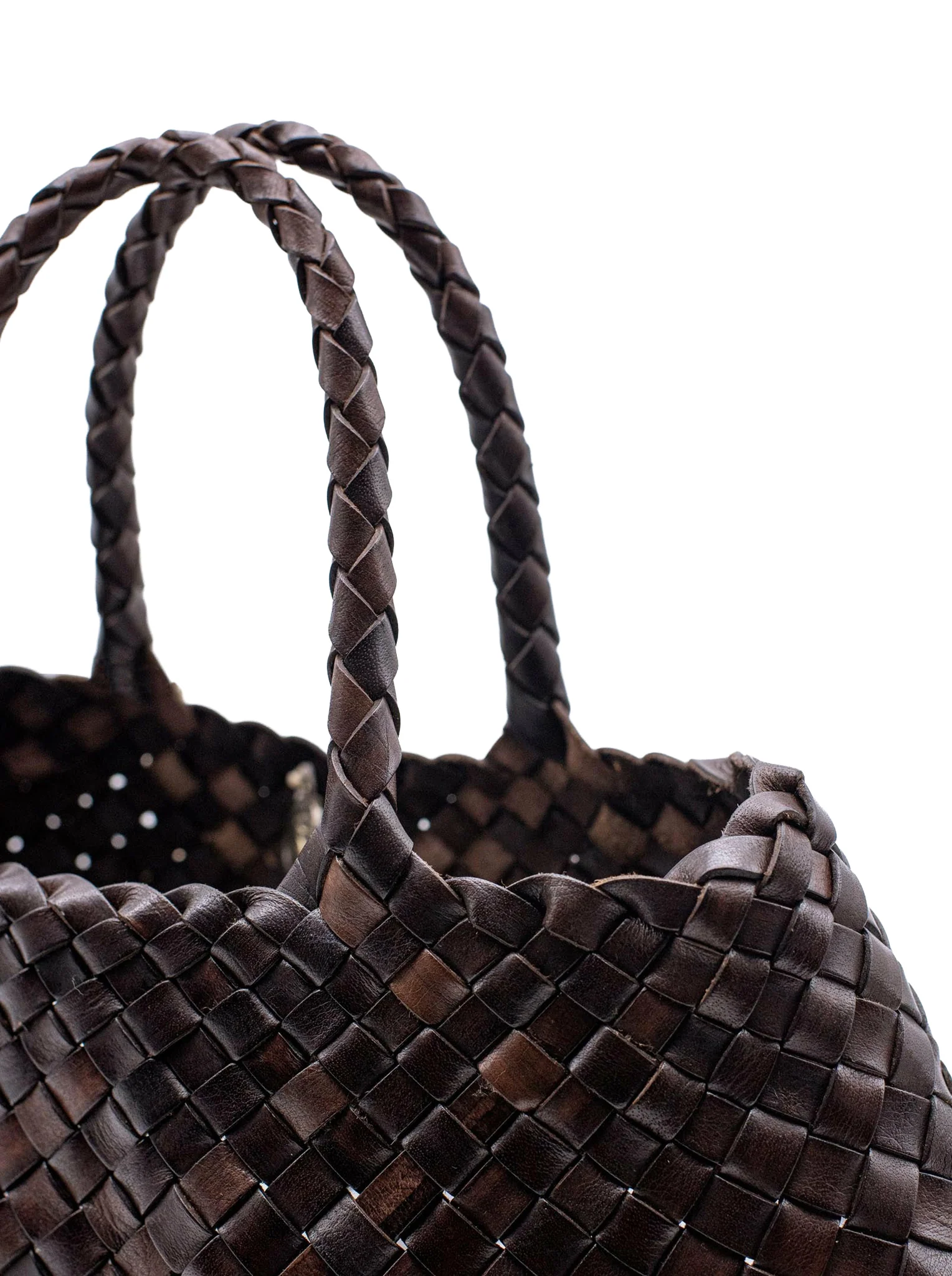 SANTA CROCE SMALL BROWN LEATHER BAG - Image 6