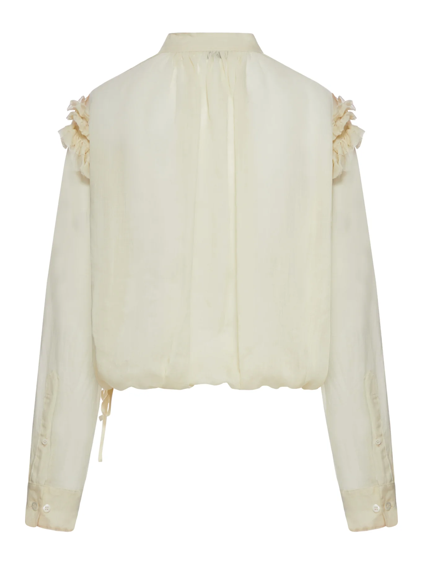 RAMIE BLOUSE WITH RUFFLES AND CROSSOVER NECKLINE - Image 2