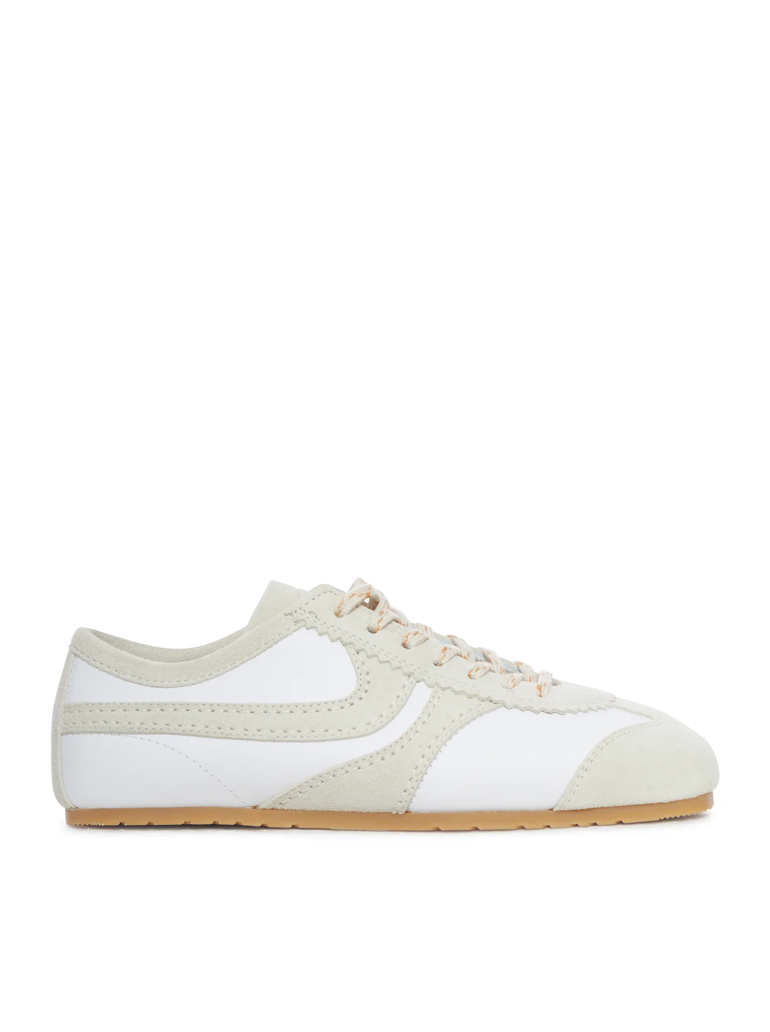 TWO-TONE LEATHER AND SUEDE SNEAKERS
