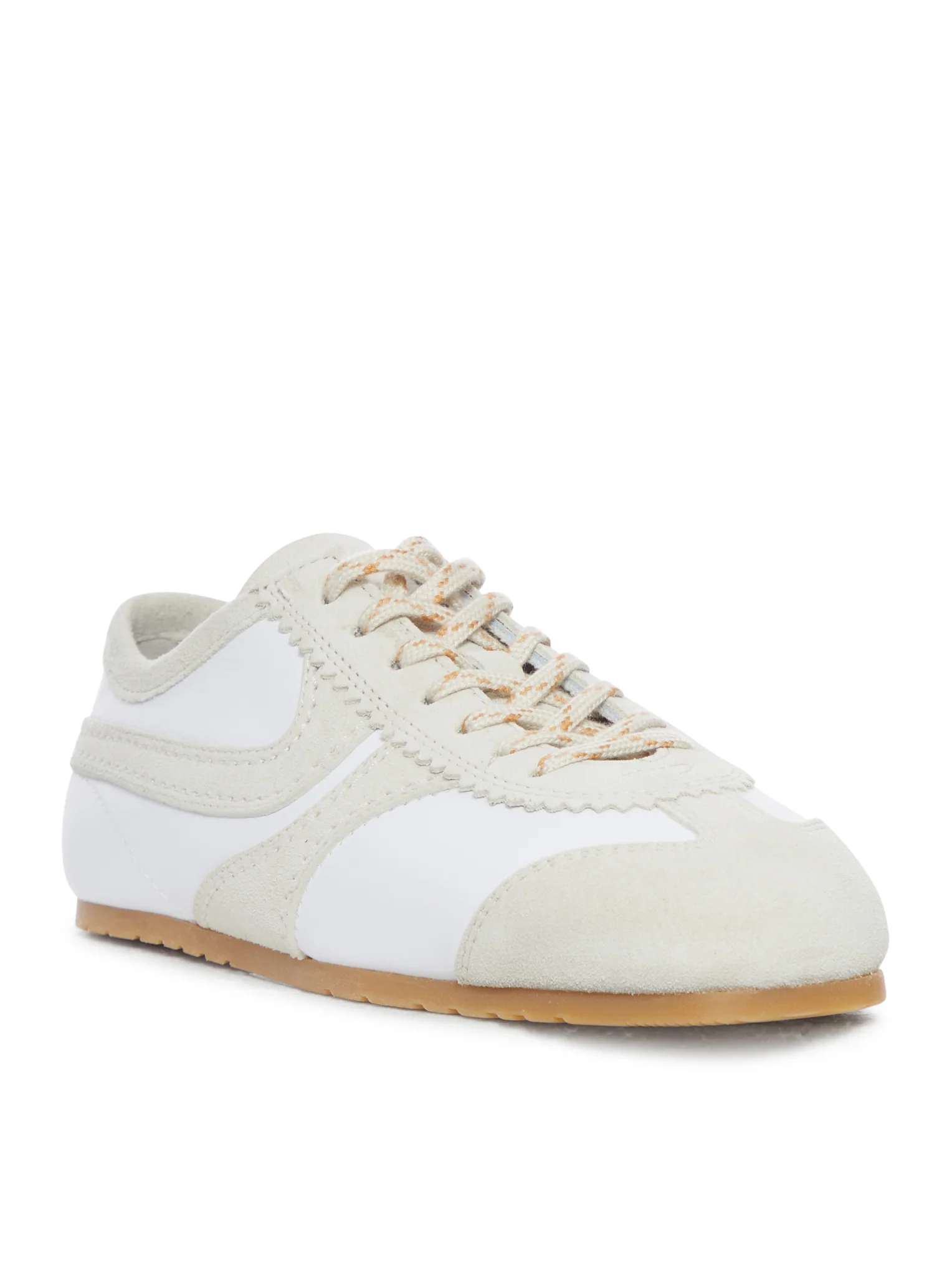TWO-TONE LEATHER AND SUEDE SNEAKERS - Image 2