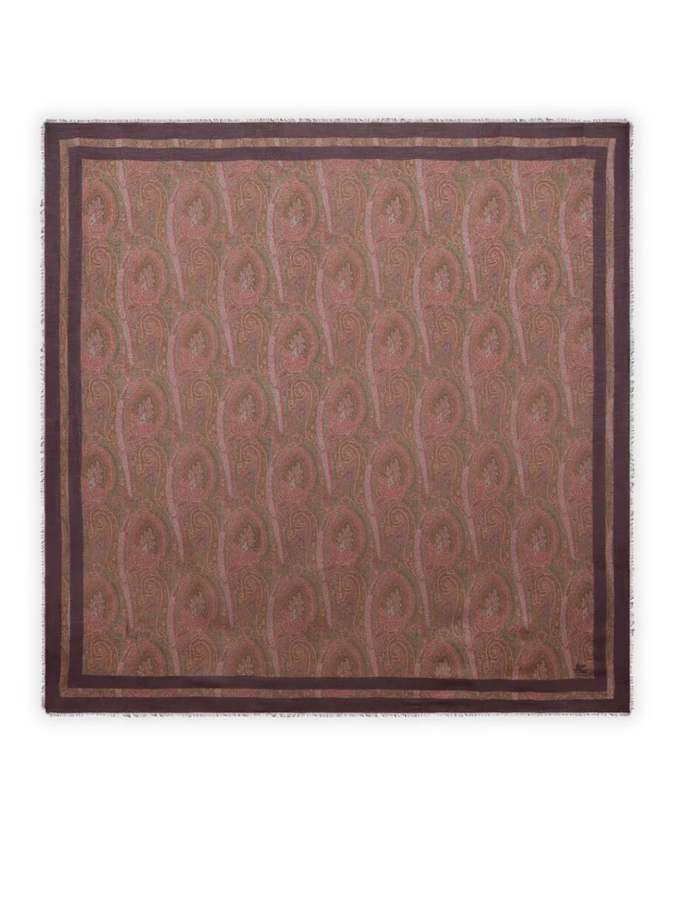 CASHMERE SCARF WITH FLORAL PAISLEY PATTERN