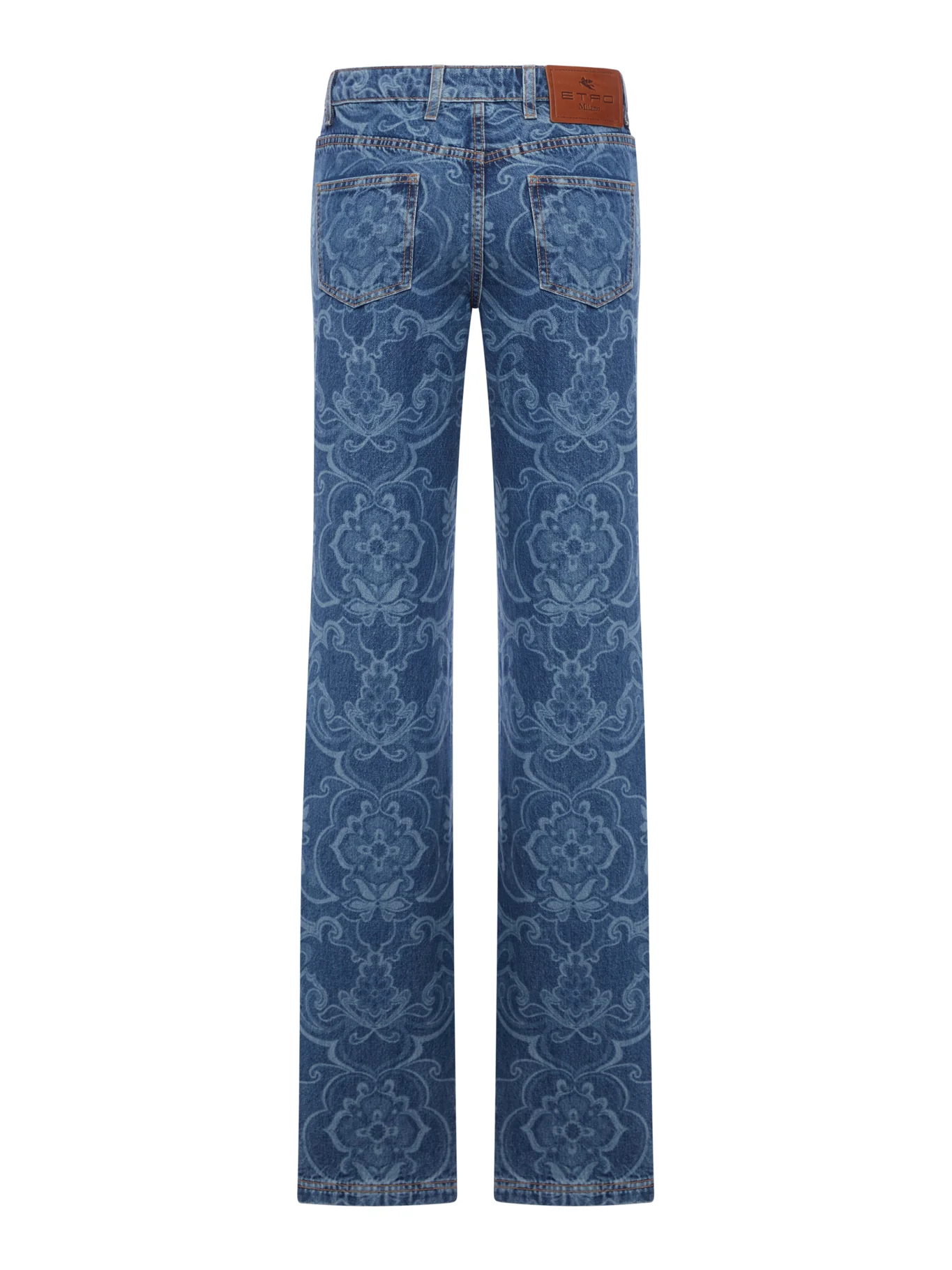 JACQUARD DENIM JEANS WITH ORNAMENTAL PATTERN - Image 2