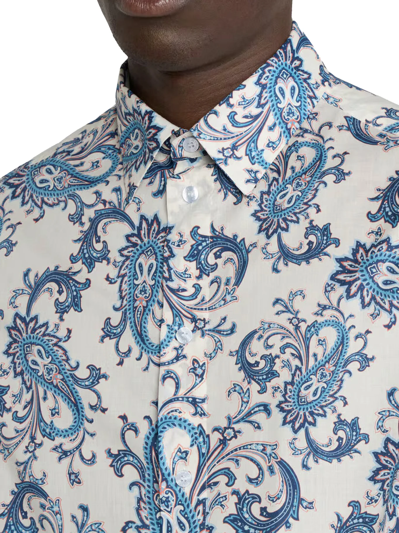 OVERSIZED COTTON MUSLIN SHIRT WITH FLORAL PAISLEY PATTERN - Image 5