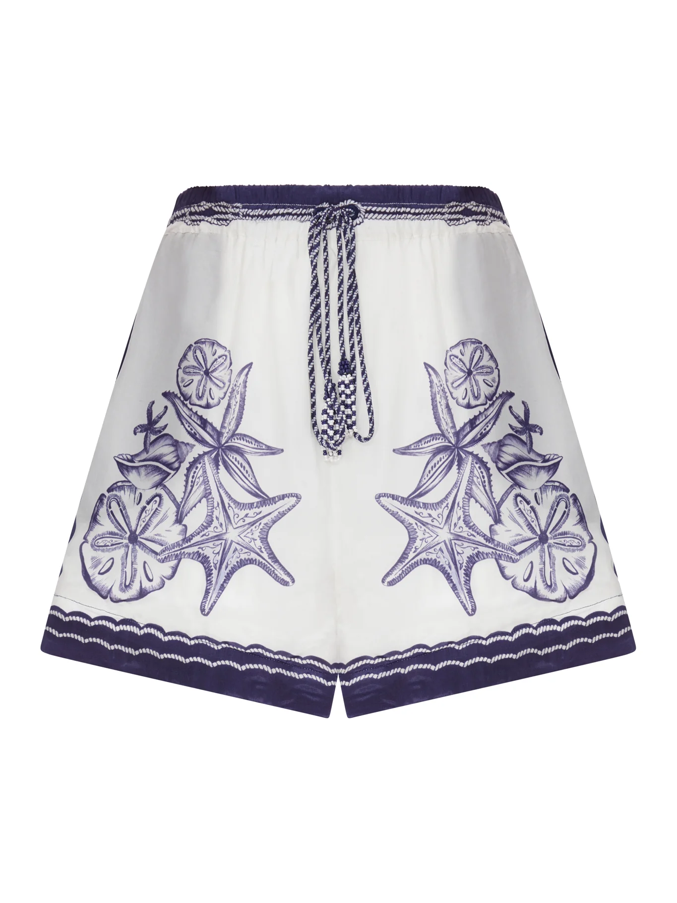 COTTON SHORTS WITH BLUE NAVY PRINT