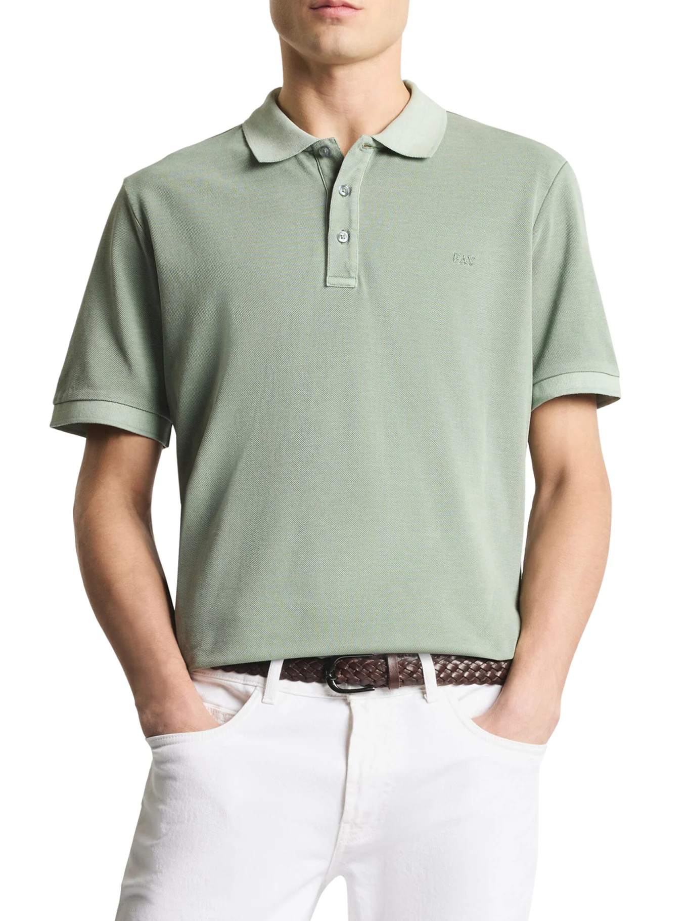 COTTON PIQUET POLO SHIRT WITH LOGO - Image 3