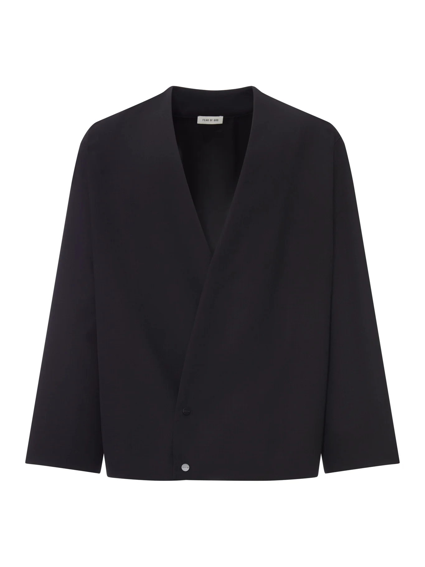 CROPPED WOOL JACKET WITHOUT LAPEL
