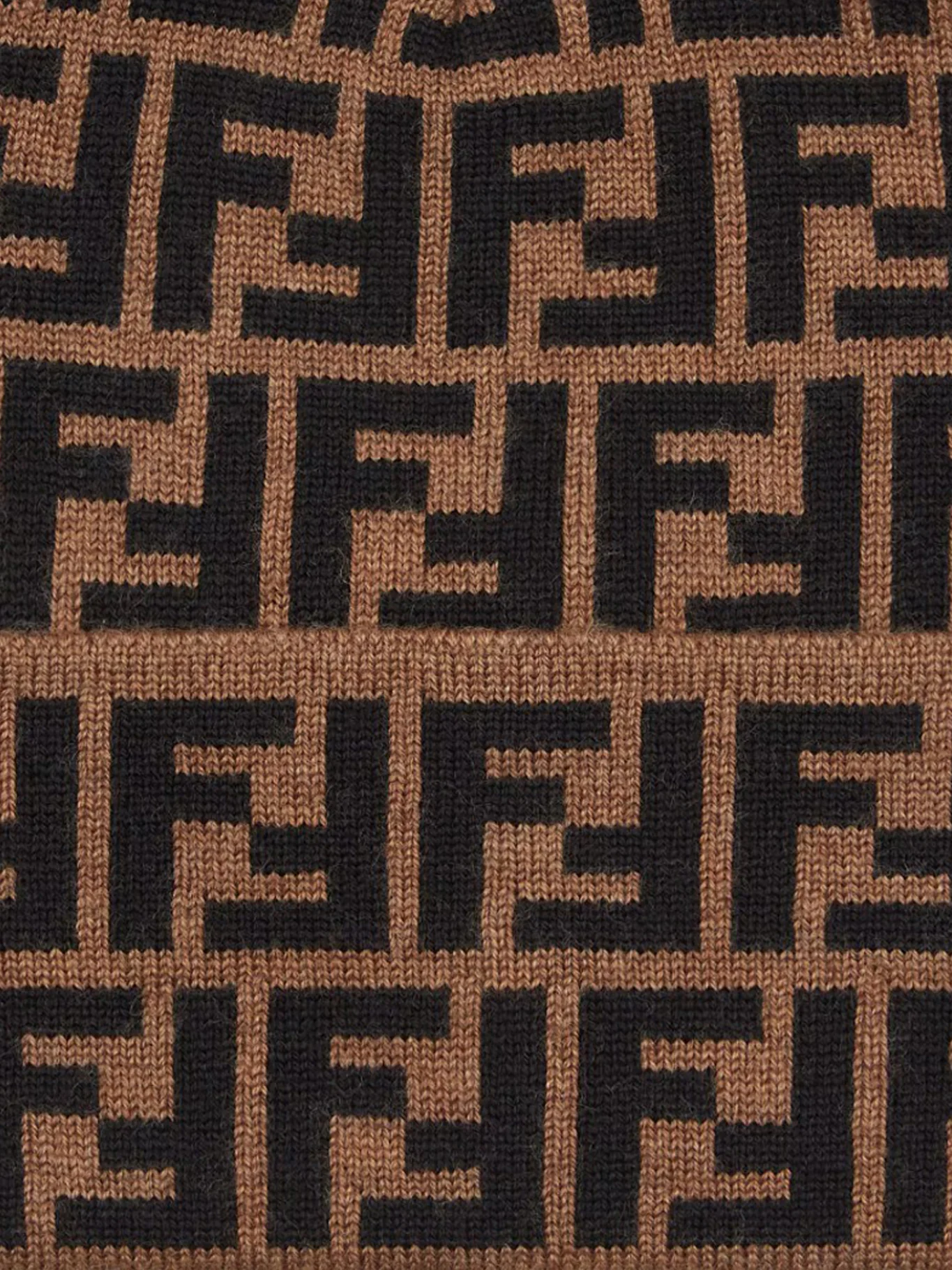 BEANIE HAT IN BROWN WOOL - Image 2