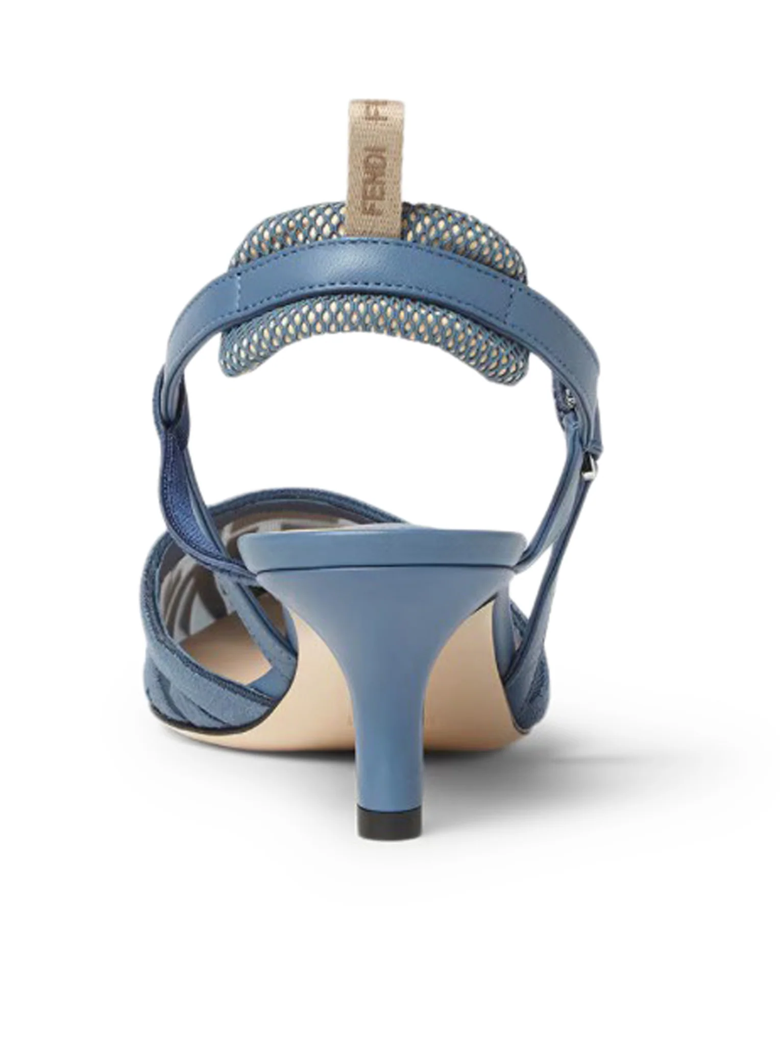 COLIBRÌ LITE SLINGBACK WITH MEDIUM HEEL IN MESH WITH FF EMBROIDERY IN BLUE - Image 4