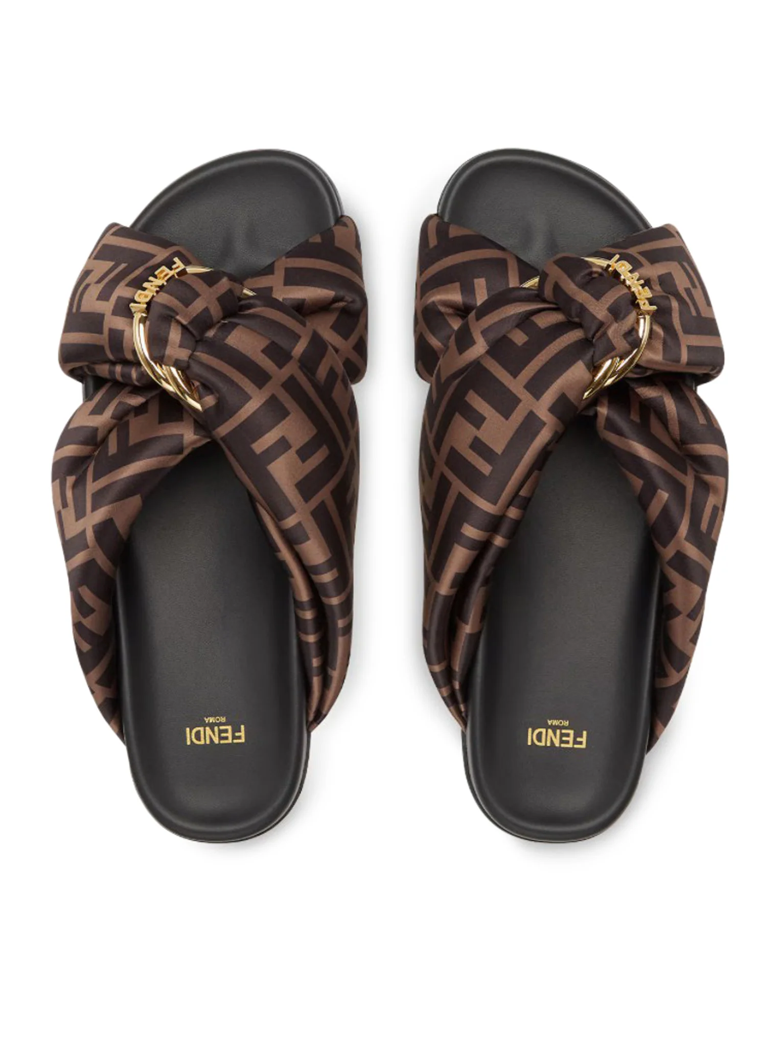 FENDI FEEL SANDALS IN SATIN FF - Image 4
