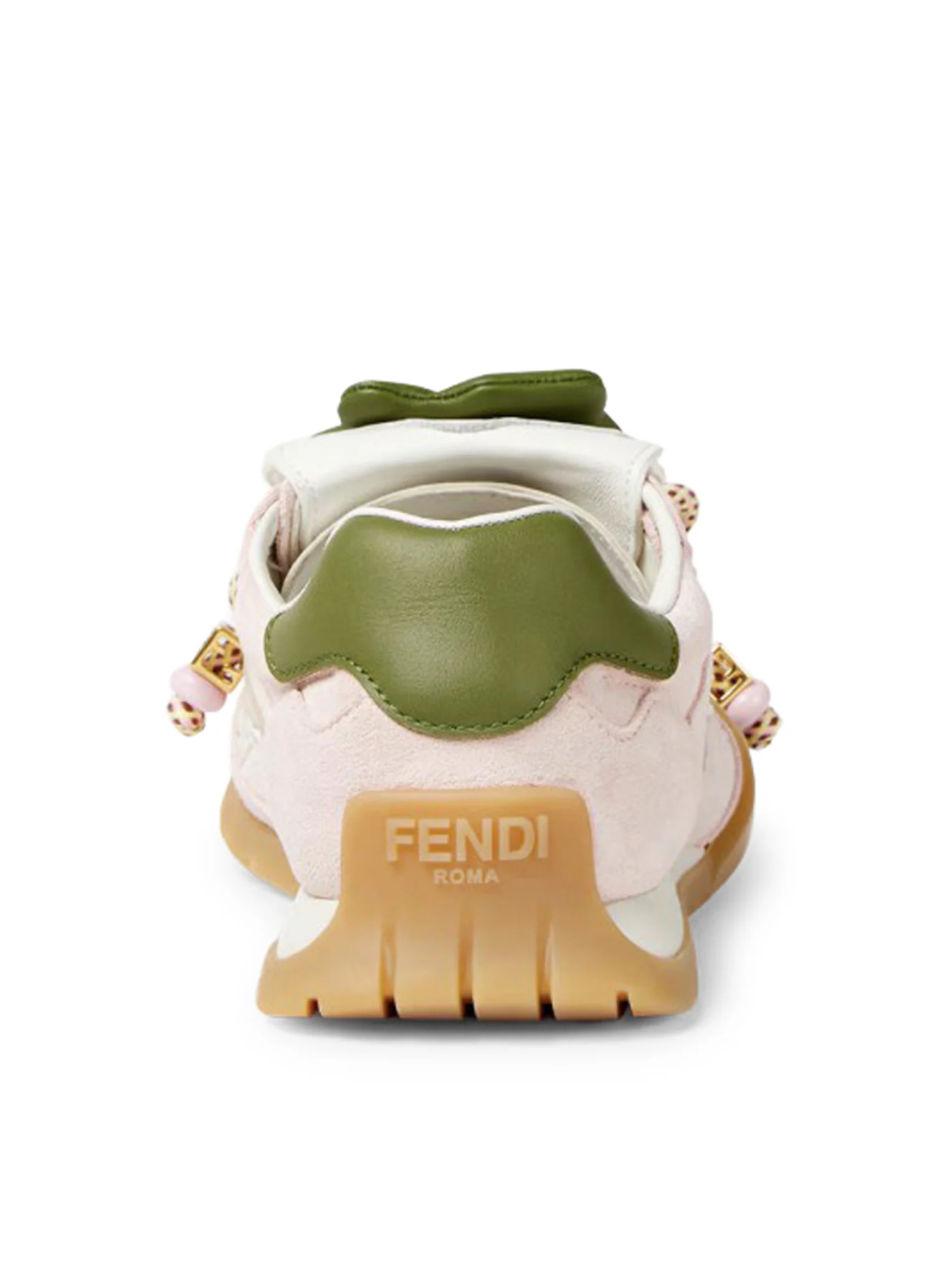 FENDI WAVE PULSE LOW TOP IN PINK FABRIC AND SUEDE - Image 3