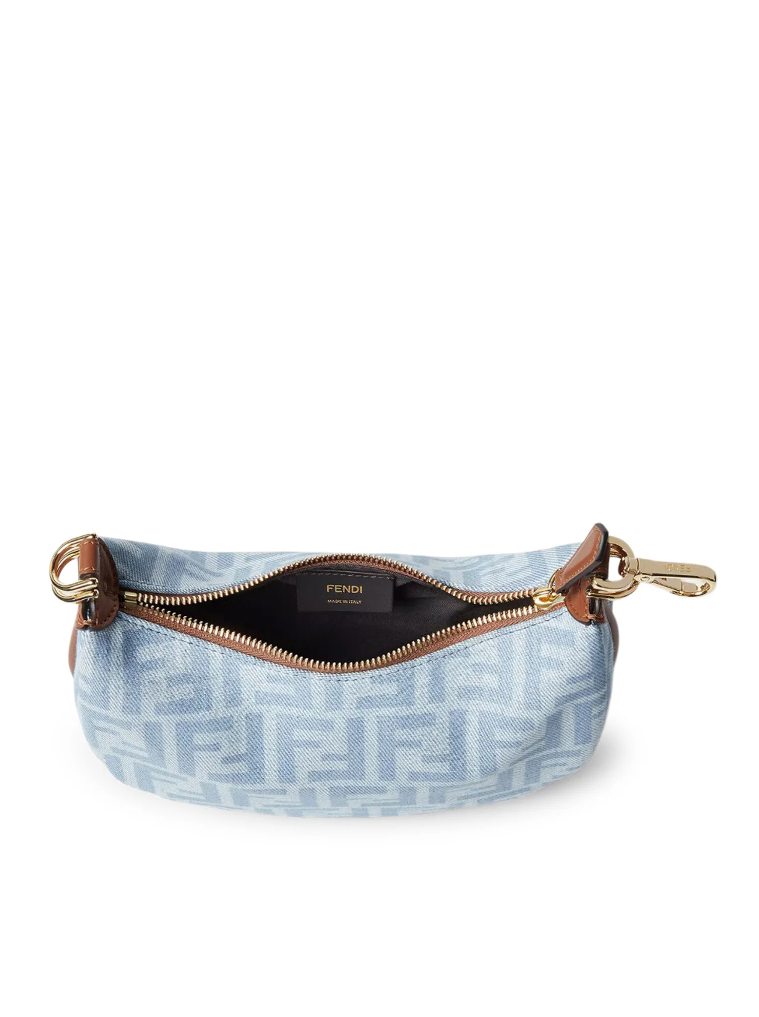 FENDIGRAPHY MINI BAG IN LIGHT BLUE FF DENIM - Image 4