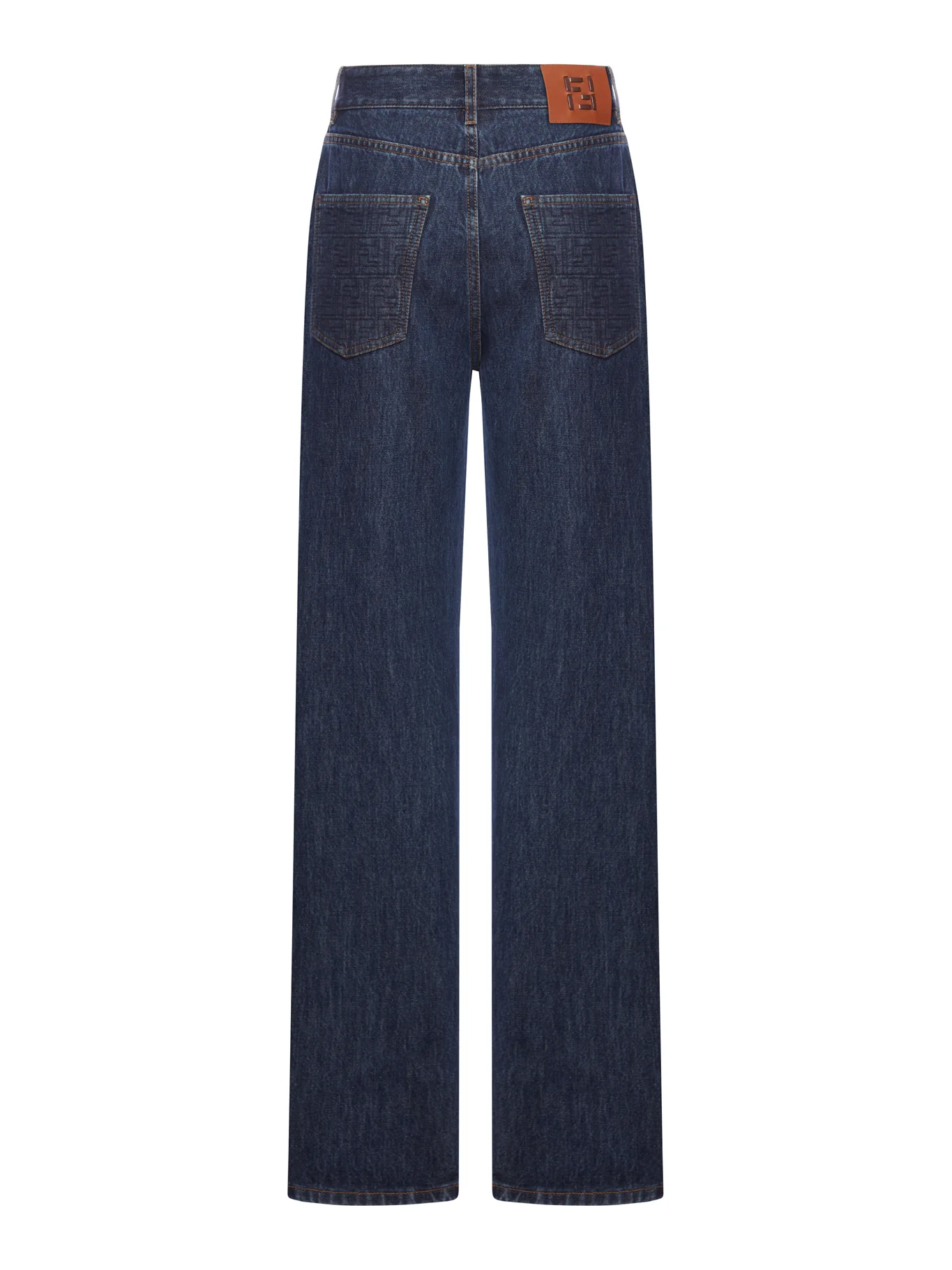 LONG DARK BLUE DENIM JEANS - Image 2