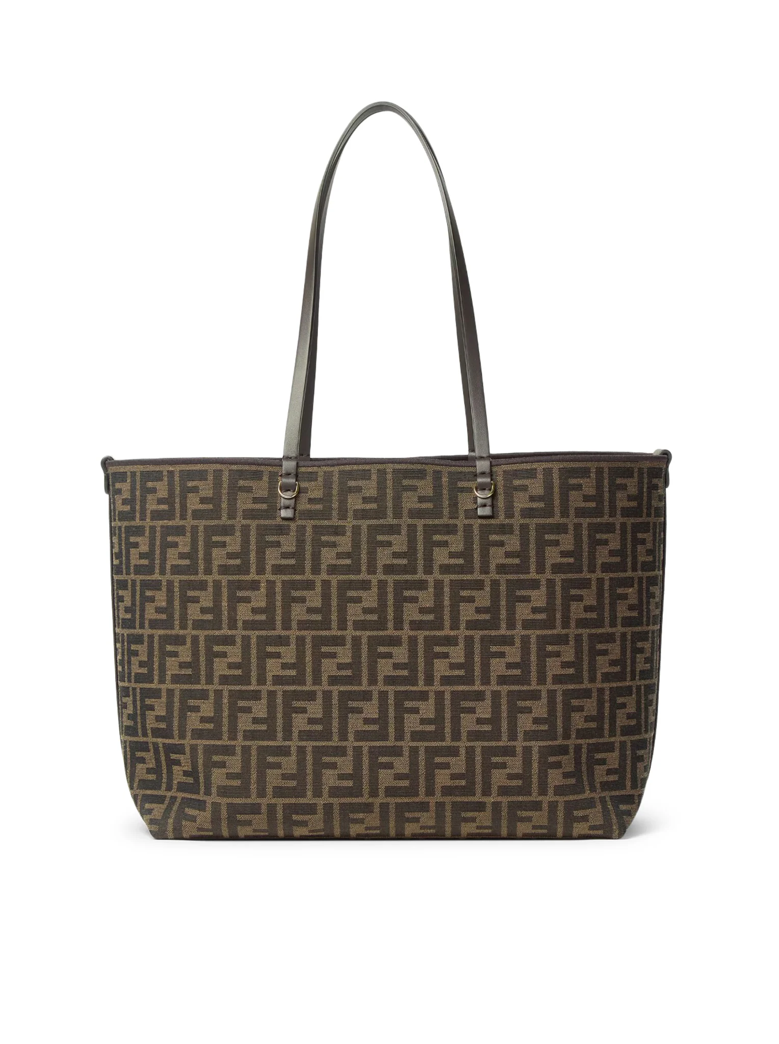 ROLL MEDIUM SHOPPER IN FF JACQUARD AND PEQUIN STRIPED FABRIC - Image 3
