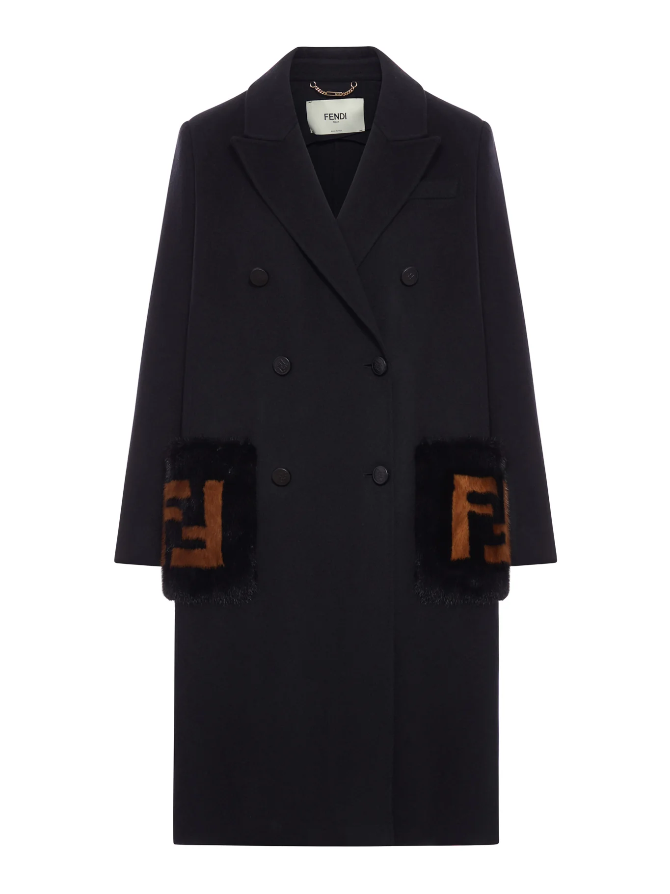 STRAIGHT-FIT MIDI COAT WITH SIDE SLITS AT THE BOTTOM