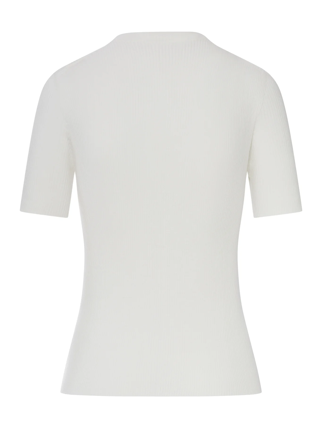 WHITE COTTON SWEATER WITH FRONT LOGO - Image 2