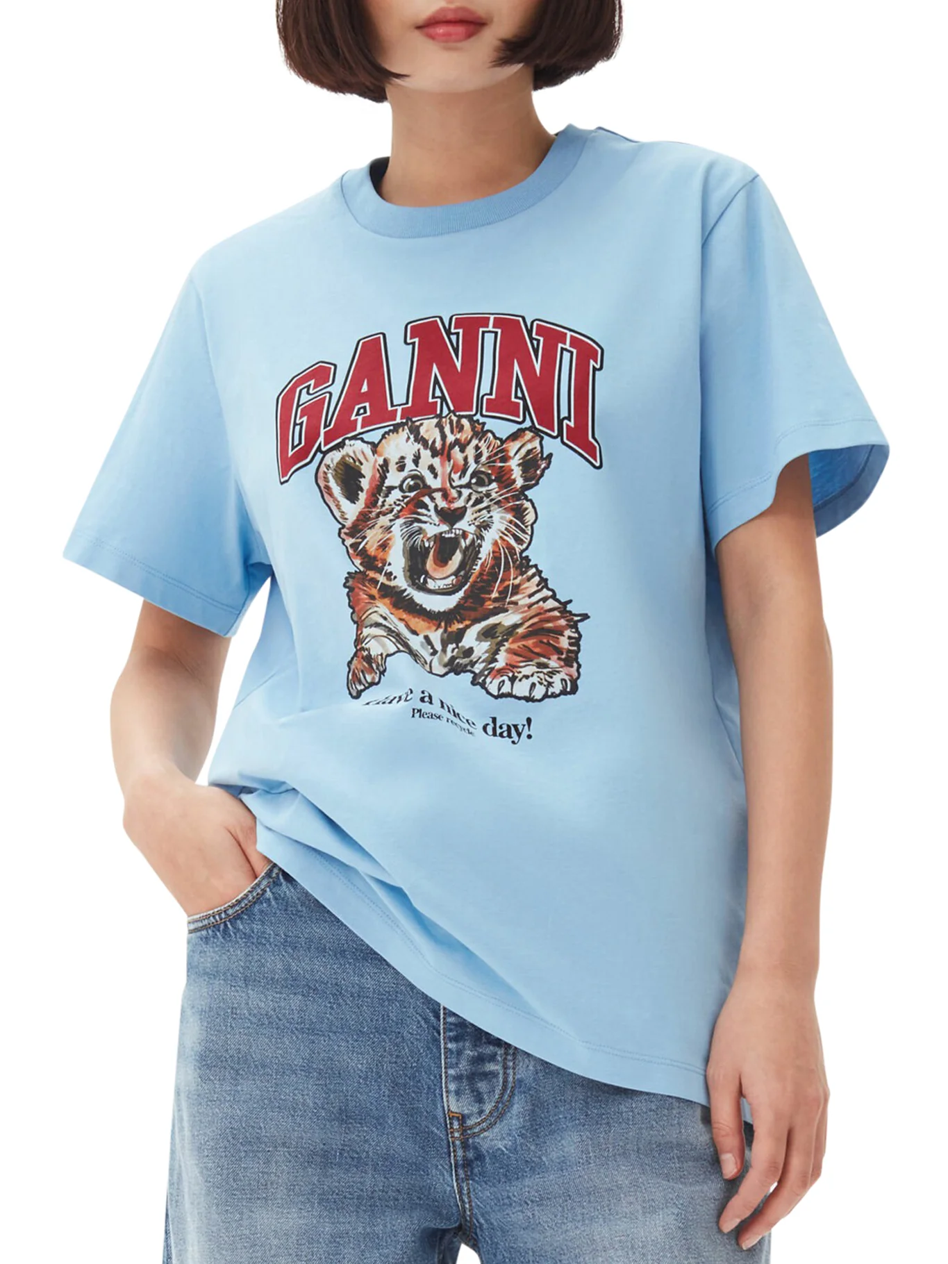 COTTON JERSEY T-SHIRT WITH TIGER PRINT - Image 3