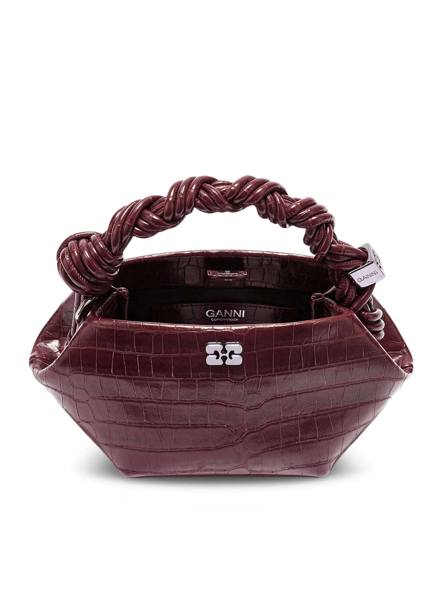 MINI BOU BAG IN BURGUNDY CROCODILE EFFECT - Image 4
