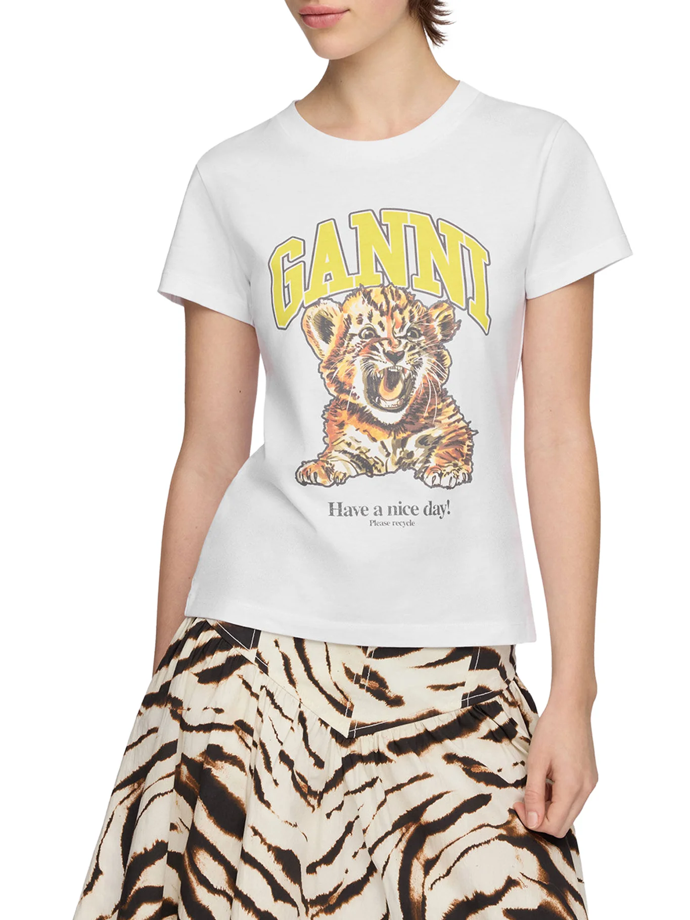 ORGANIC COTTON T-SHIRT WITH FRONT PRINT - Image 3