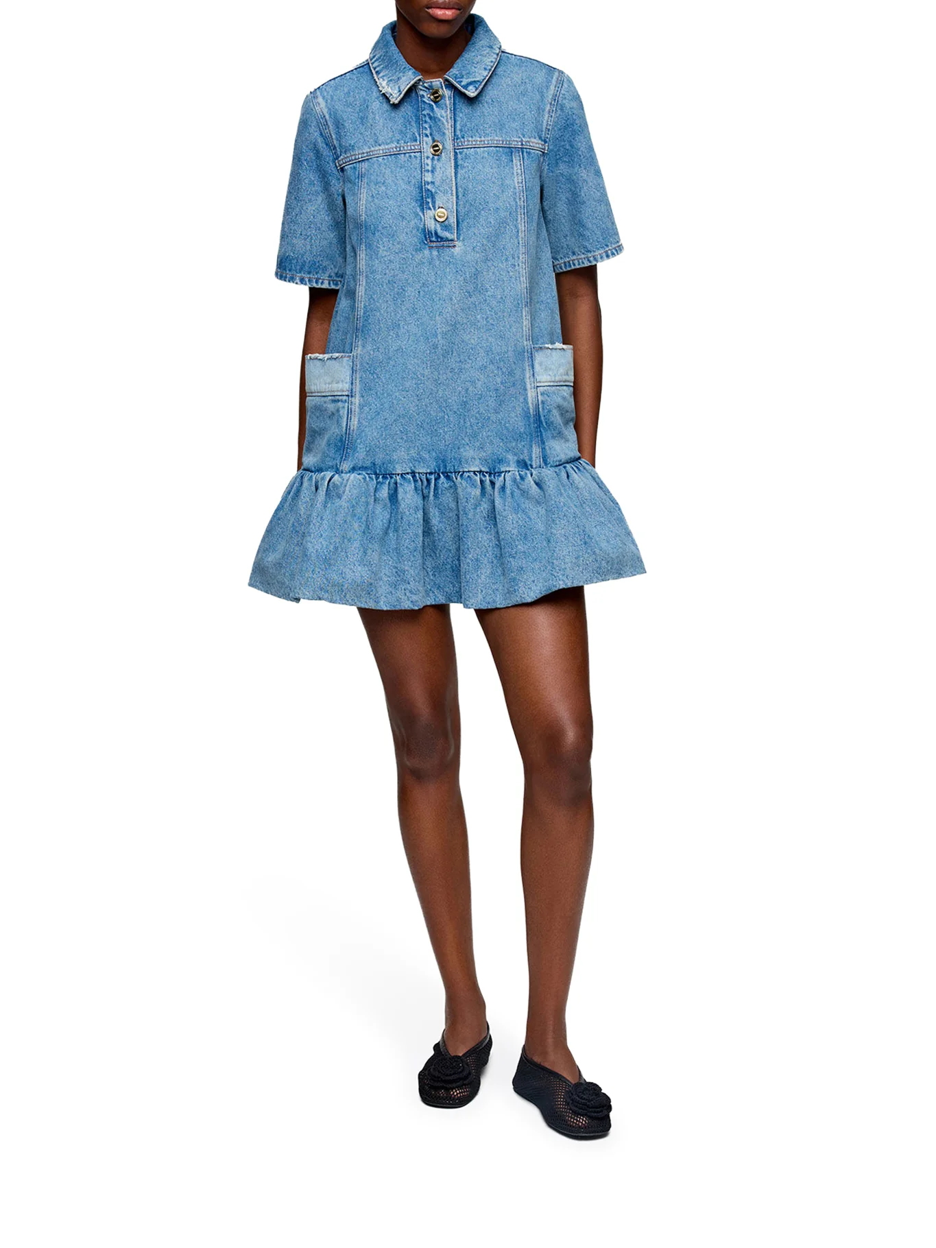 PATCHWORK DENIM DRESS - Image 2
