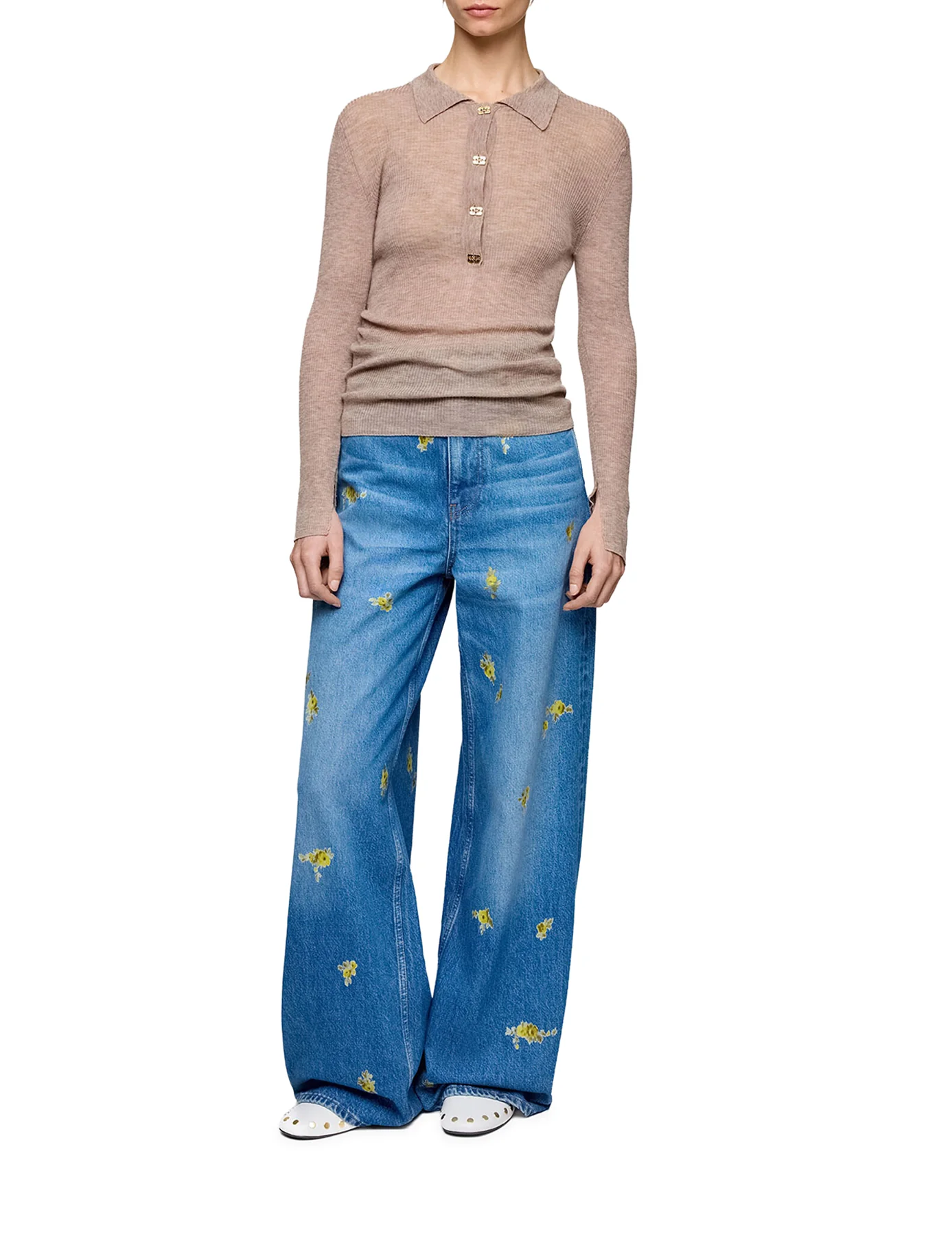 SEMI-TRANSPARENT WOOL POLO - Image 2