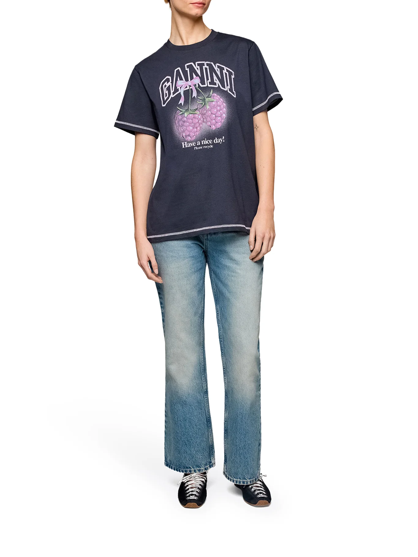 T-SHIRT WITH LOGO AND GRAPHIC PRINT - Image 2