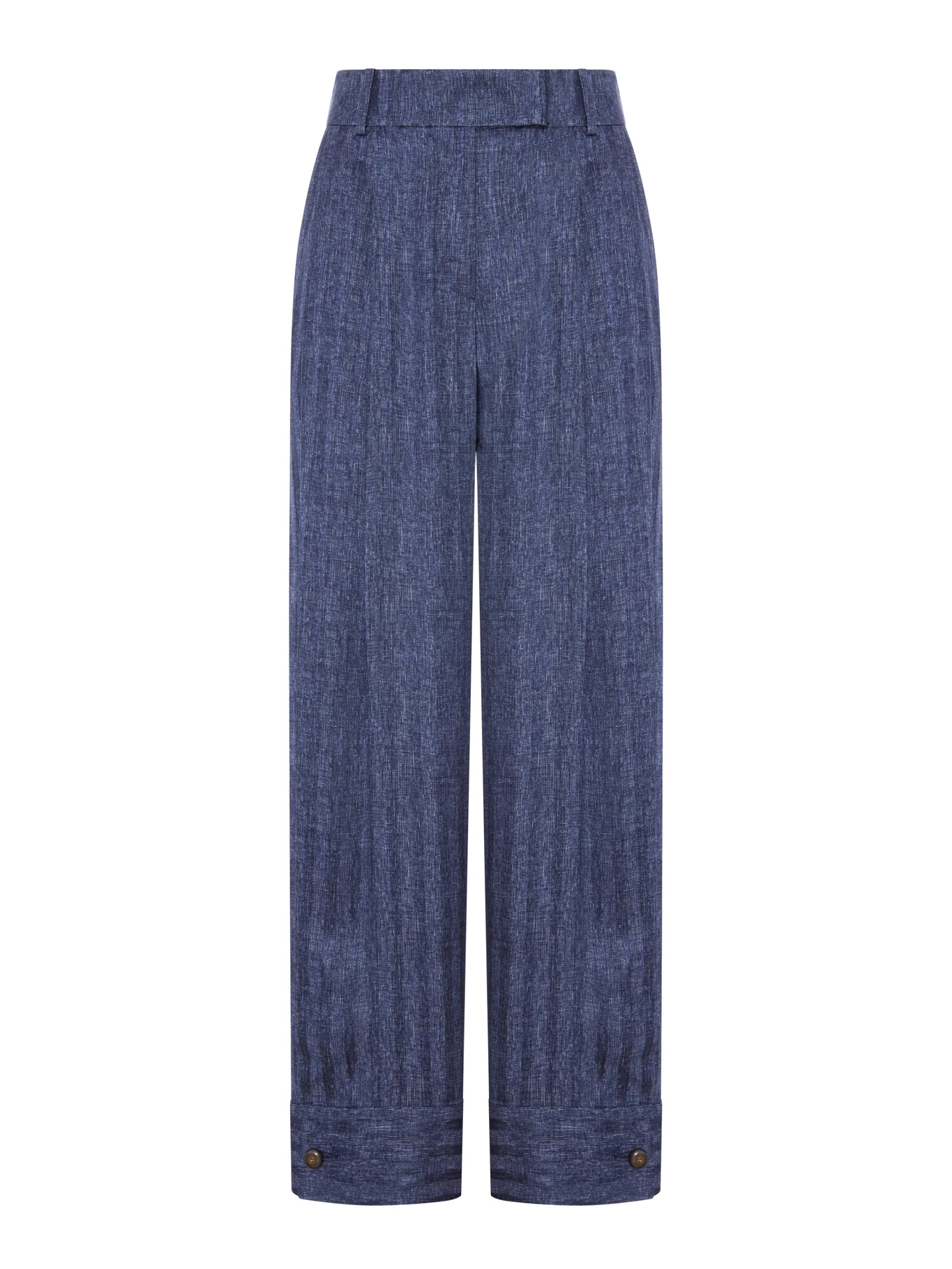 PRINTED SILK TROUSERS WITH PLEATS