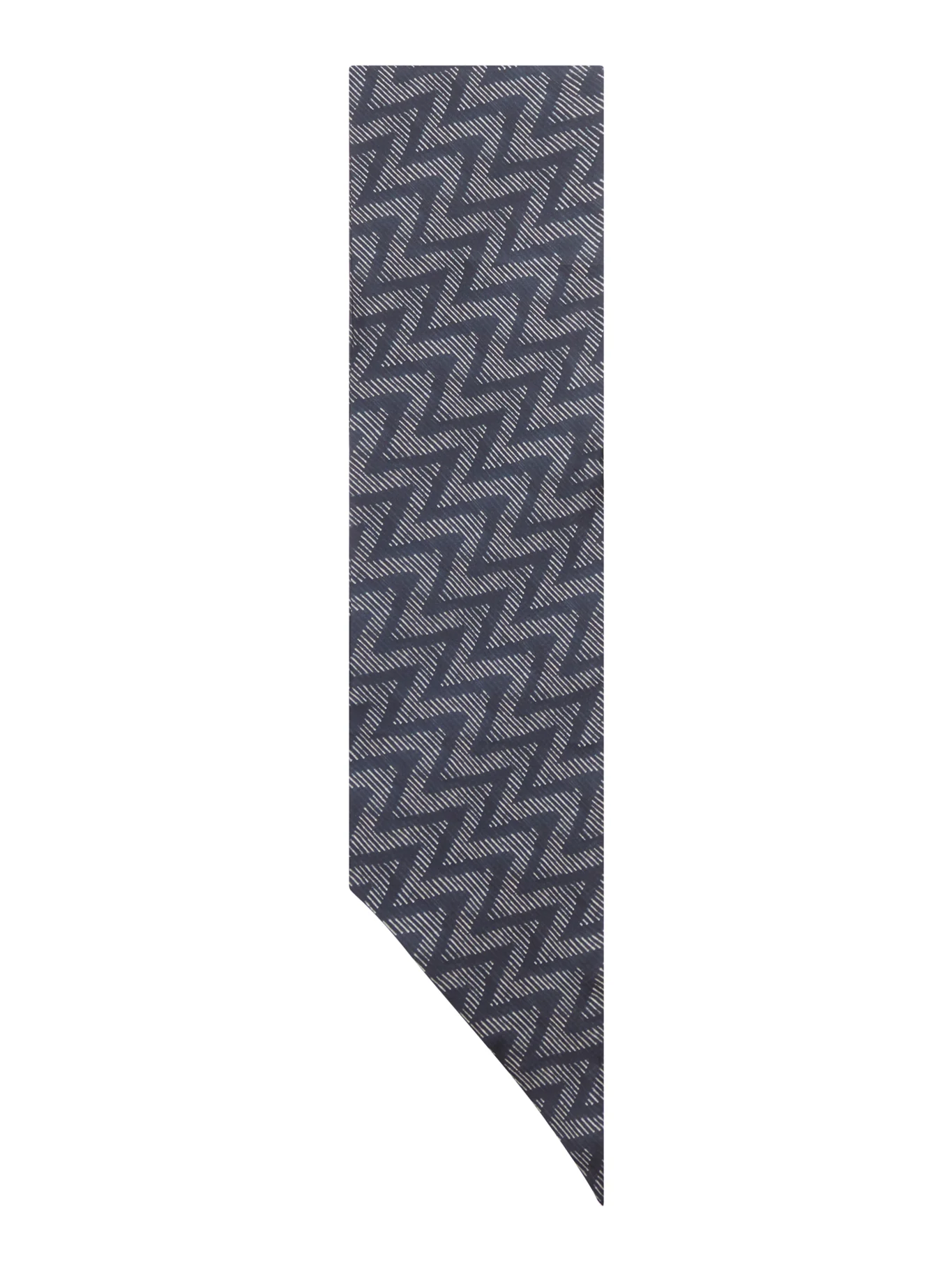 SILK SCARF WITH GEOMETRIC PATTERN - Image 2