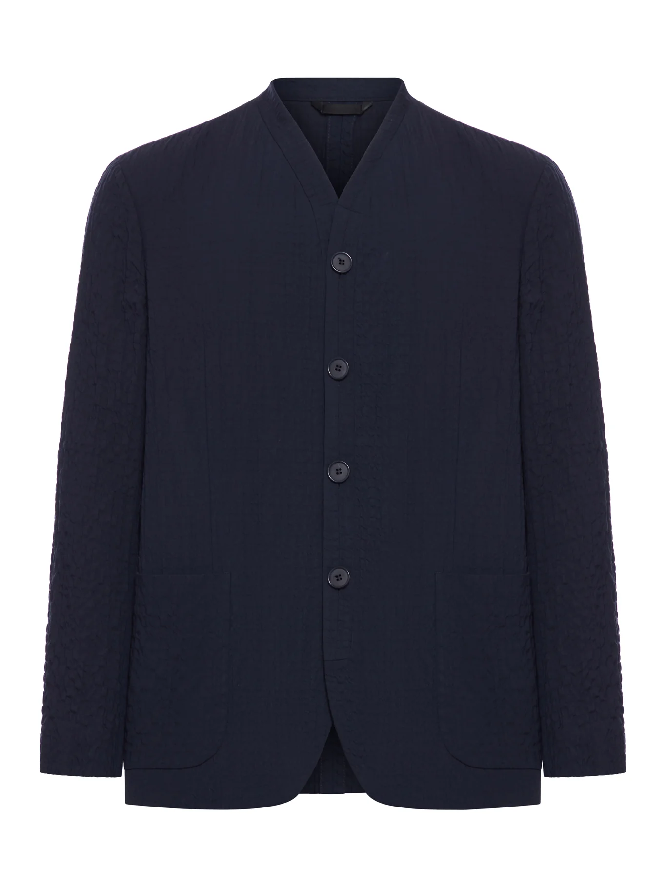 SINGLE-BREASTED JACKET IN LYOCELL AND FROISSÉ SILK