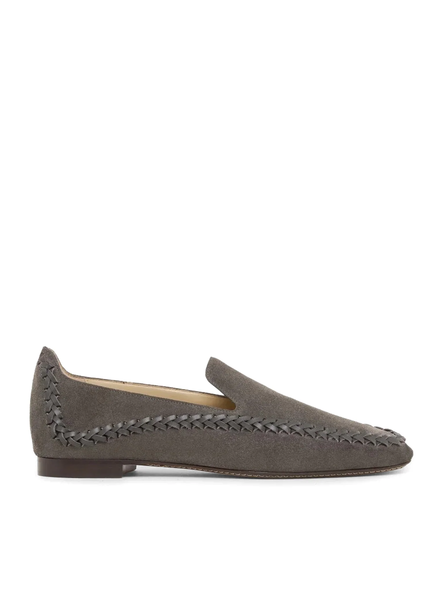 SLIP-ON SUEDE SNEAKERS WITH WOVEN EMBROIDERY