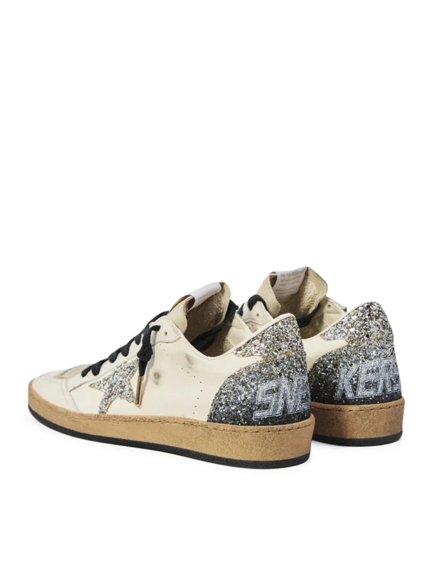 BALL-STAR SNEAKERS IN LEATHER AND GLITTER - Image 3
