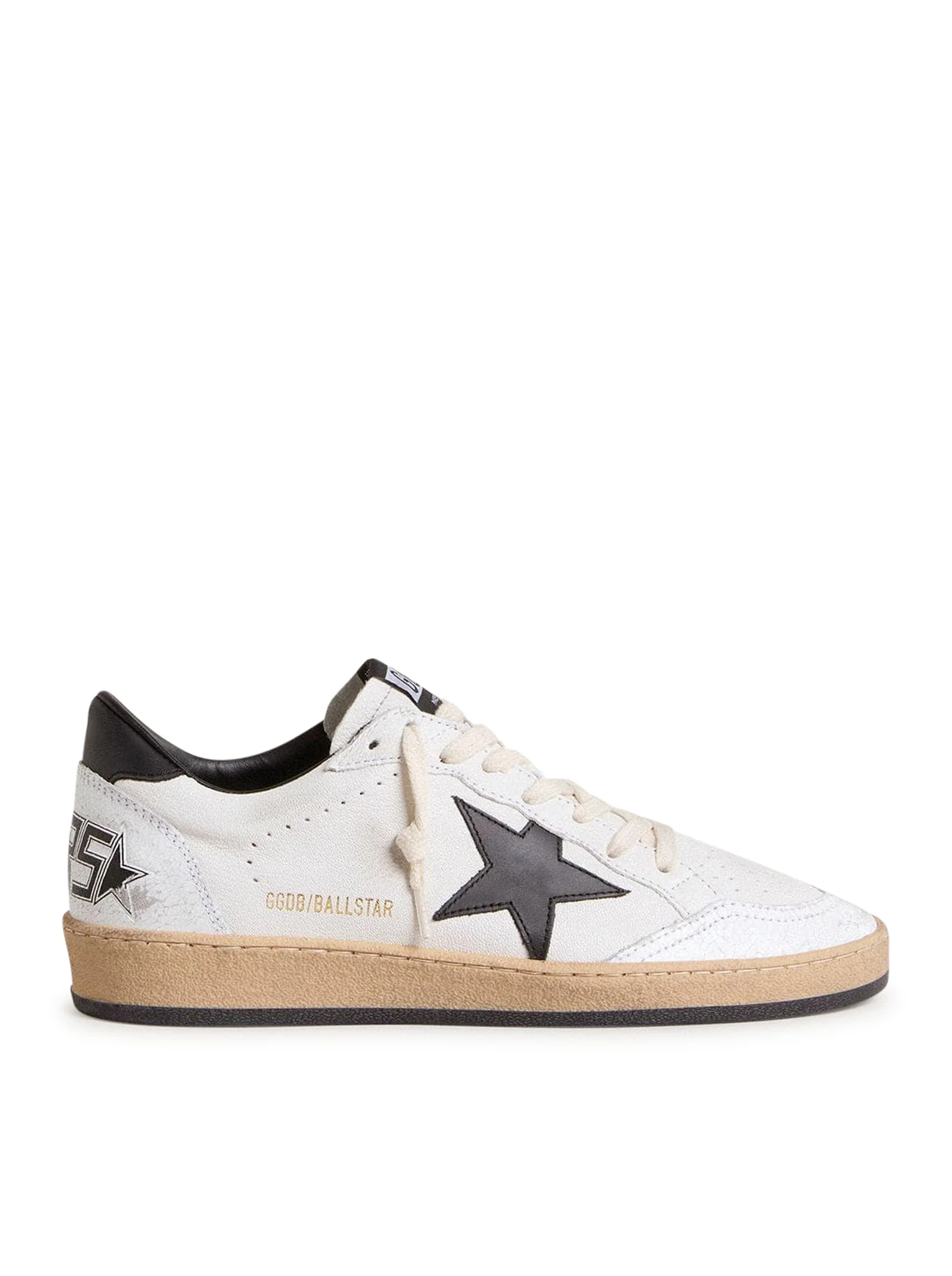 BALL-STAR SNEAKERS IN WHITE NAPPA WITH BLACK STAR