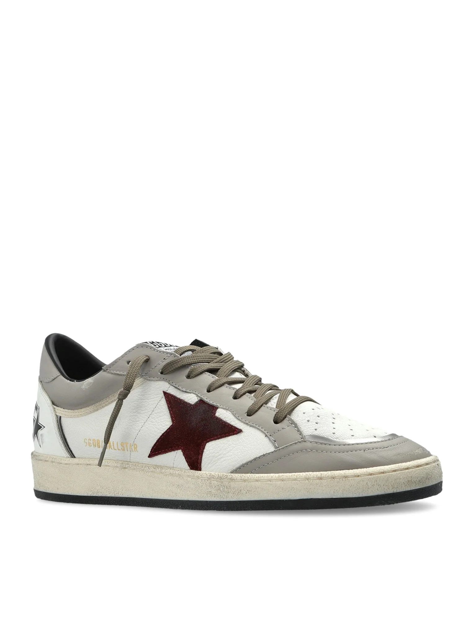 BALLSTAR SNEAKERS IN LEATHER WITH CONTRASTING STAR AND DISTRESSED FINISH - Image 2