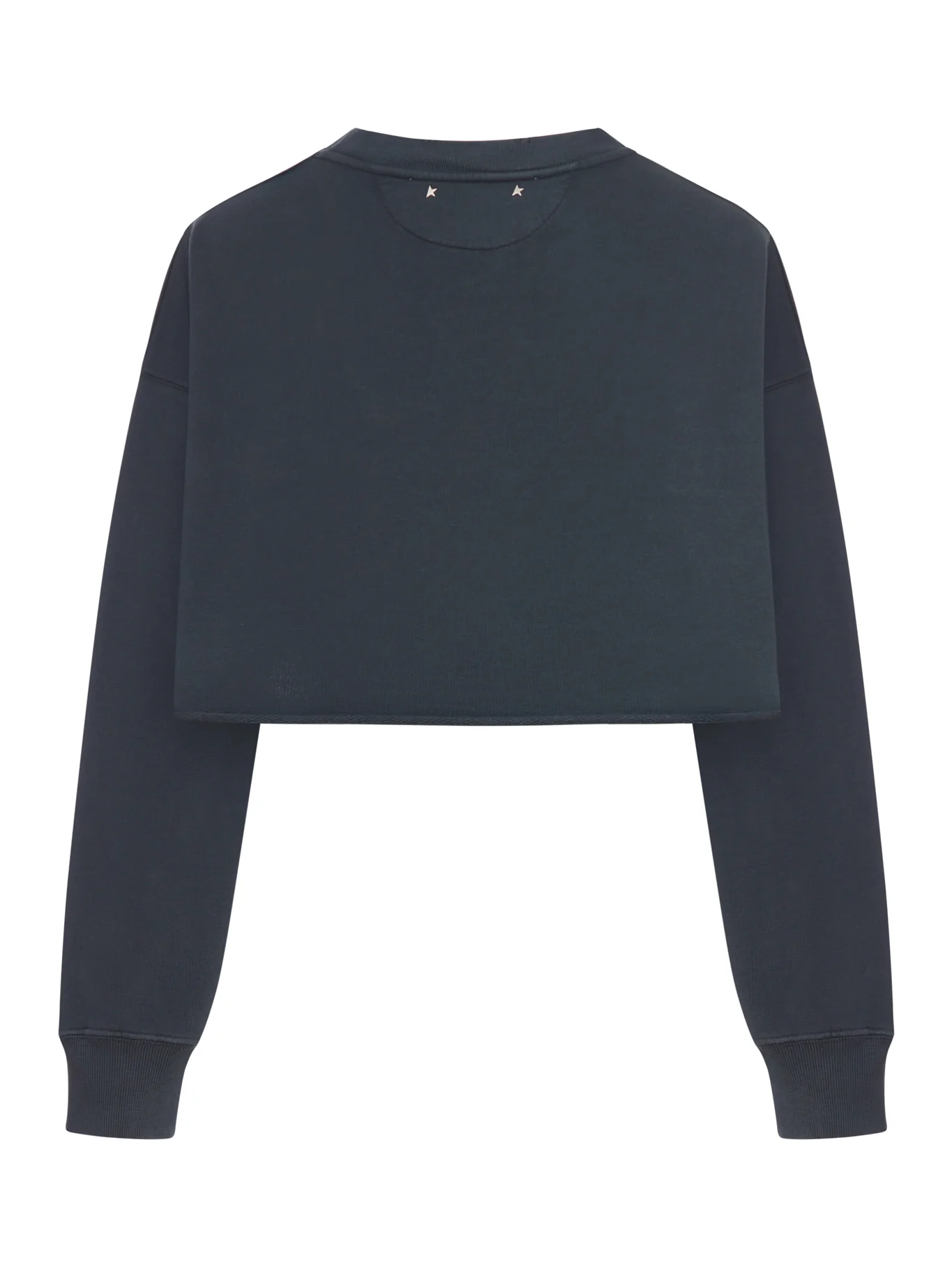 CREW NECK SWEATSHIRT IN ORGANIC COTTON FLEECE WITH CRYSTALS ON THE NECK - Image 5