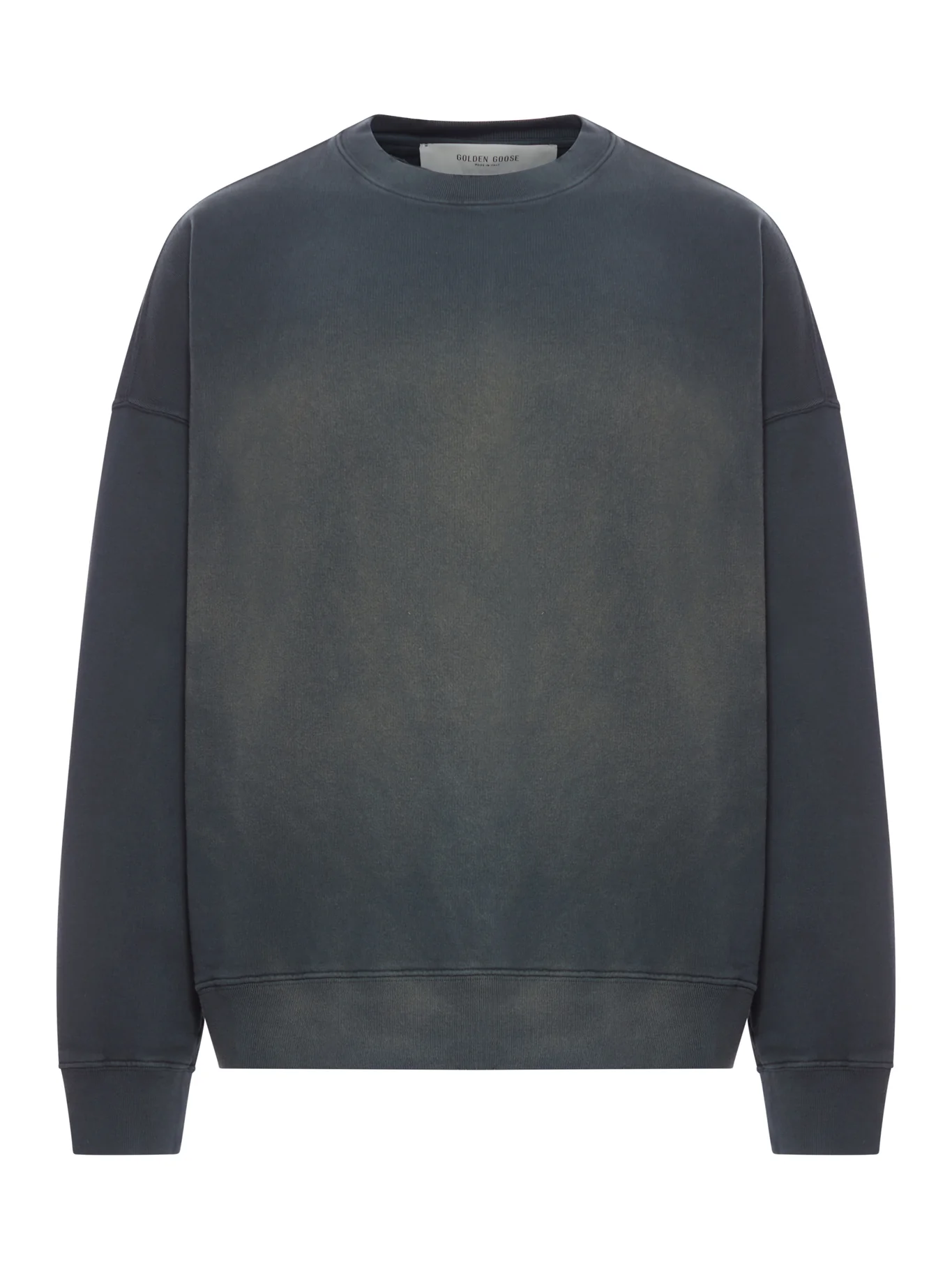 CREW NECK SWEATSHIRT WITH A DISTRESSED EFFECT