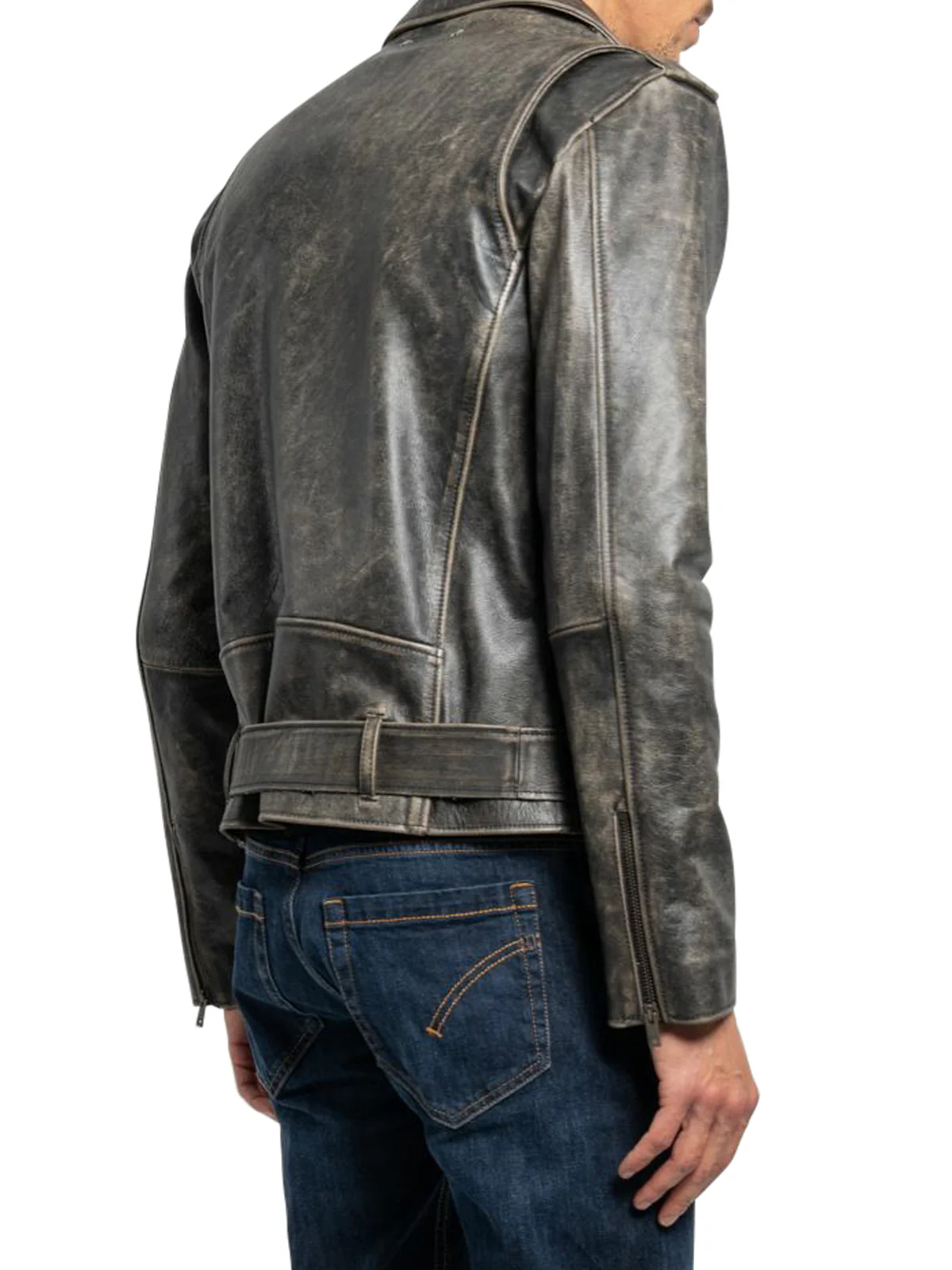 GOLDEN M`S DISTRESSED LEATHER JACKET - Image 4