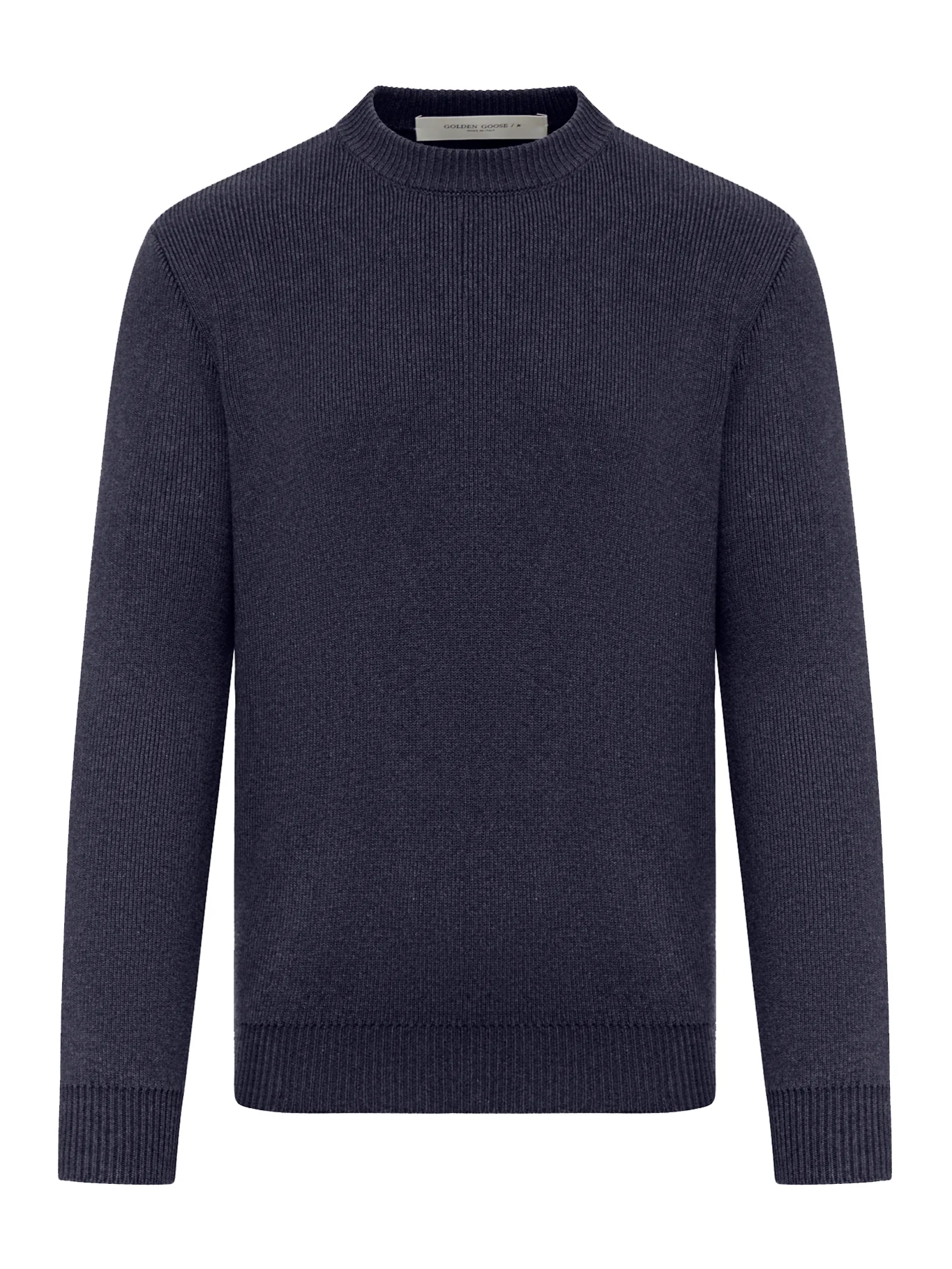 CREW NECK COTTON SWEATER WITH LOGO