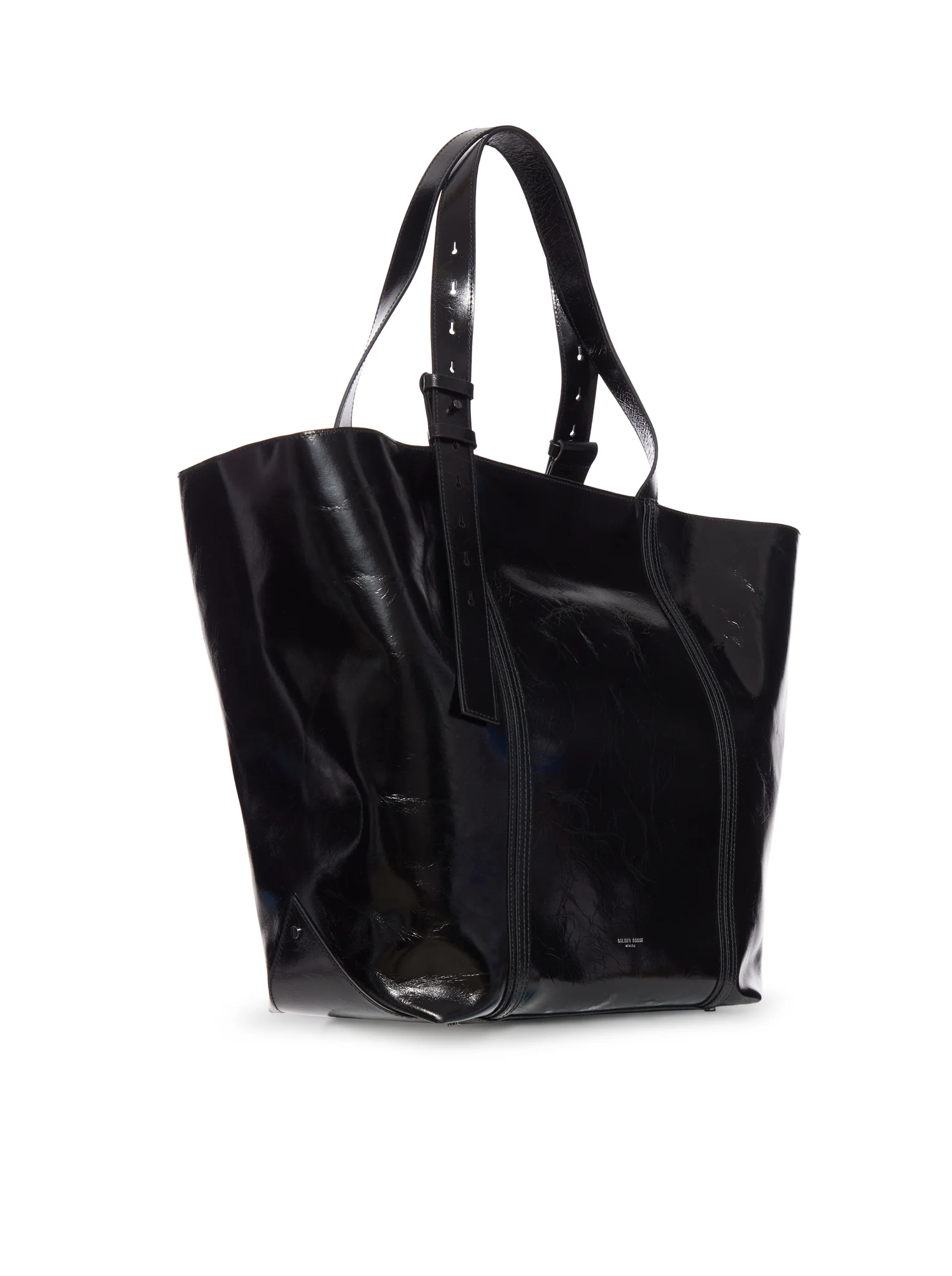 SHINY LEATHER TOTE BAG - Image 2