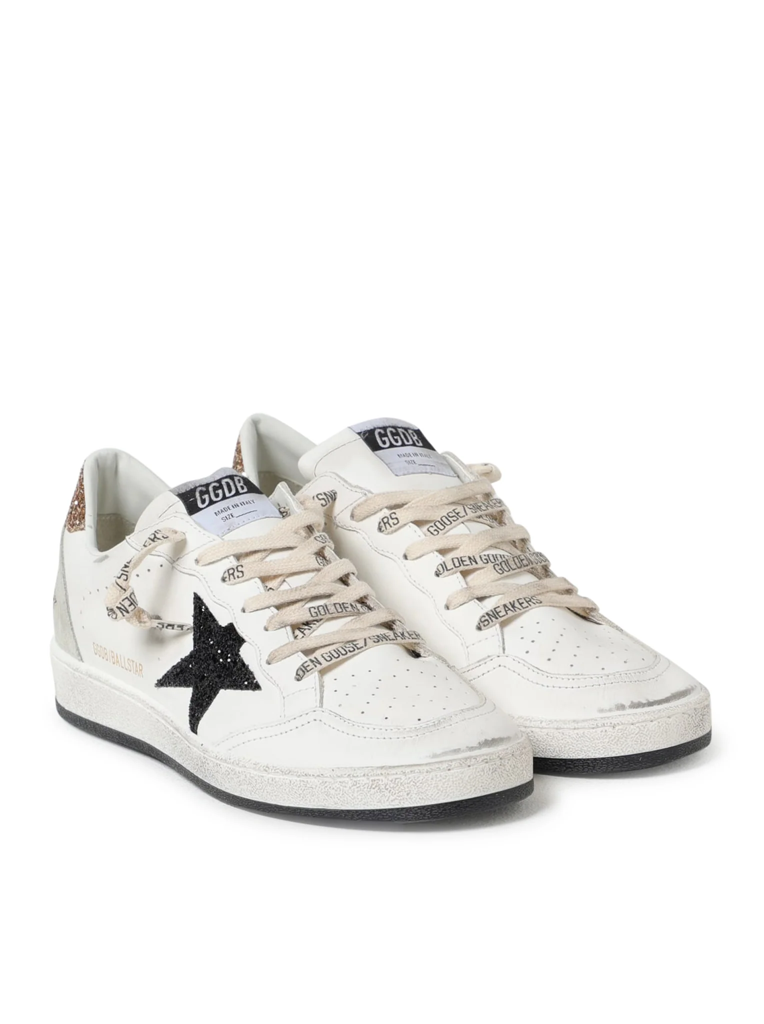 BALL-STAR SNEAKERS IN LEATHER AND GLITTER - Image 2