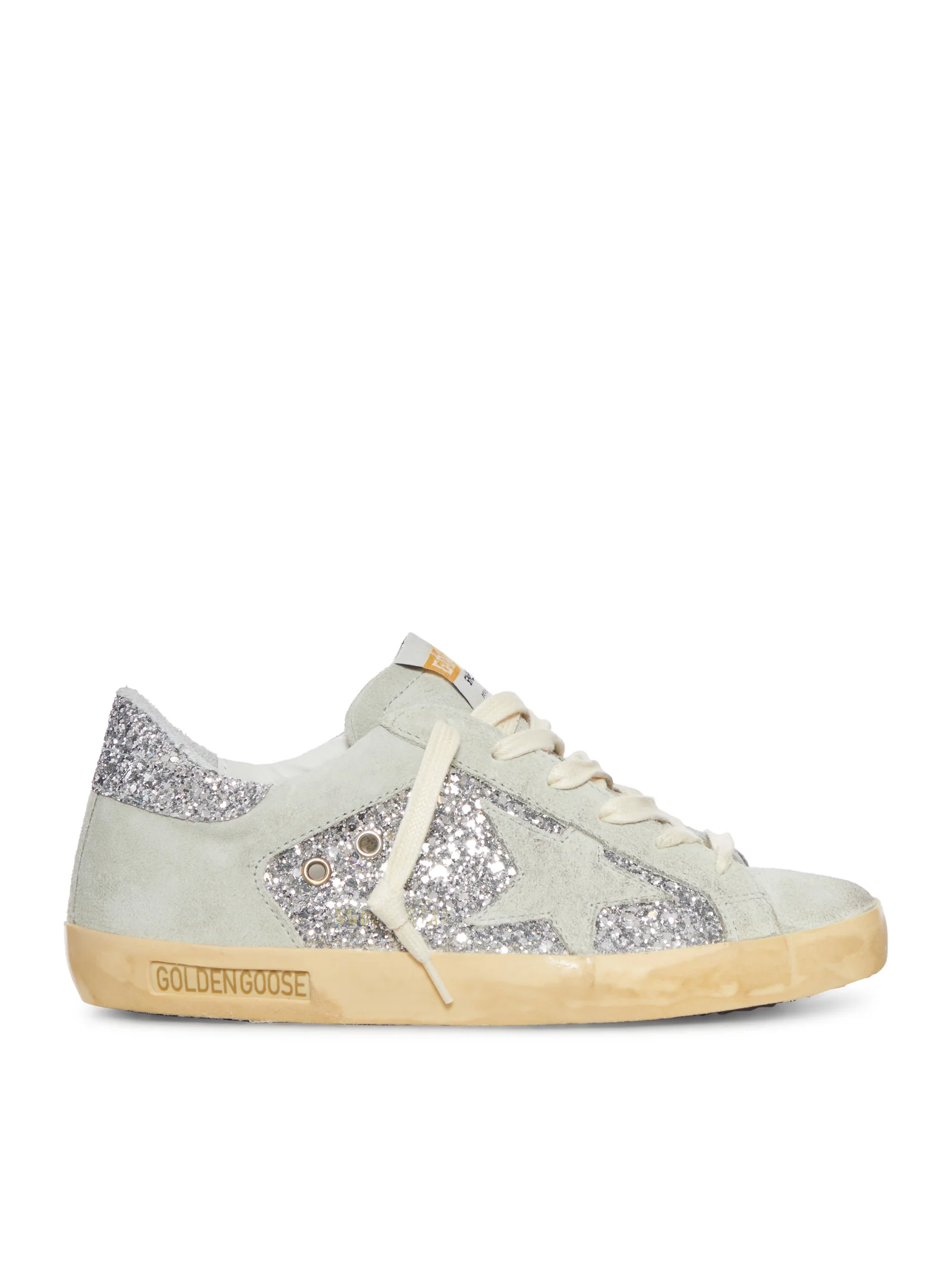 SUPER-STAR IN SUEDE WITH GLITTER DETAIL
