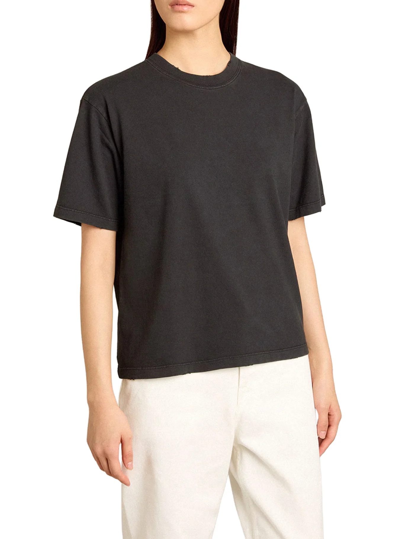 T-SHIRT WITH REVERSE LOGO ON THE BACK - Image 2