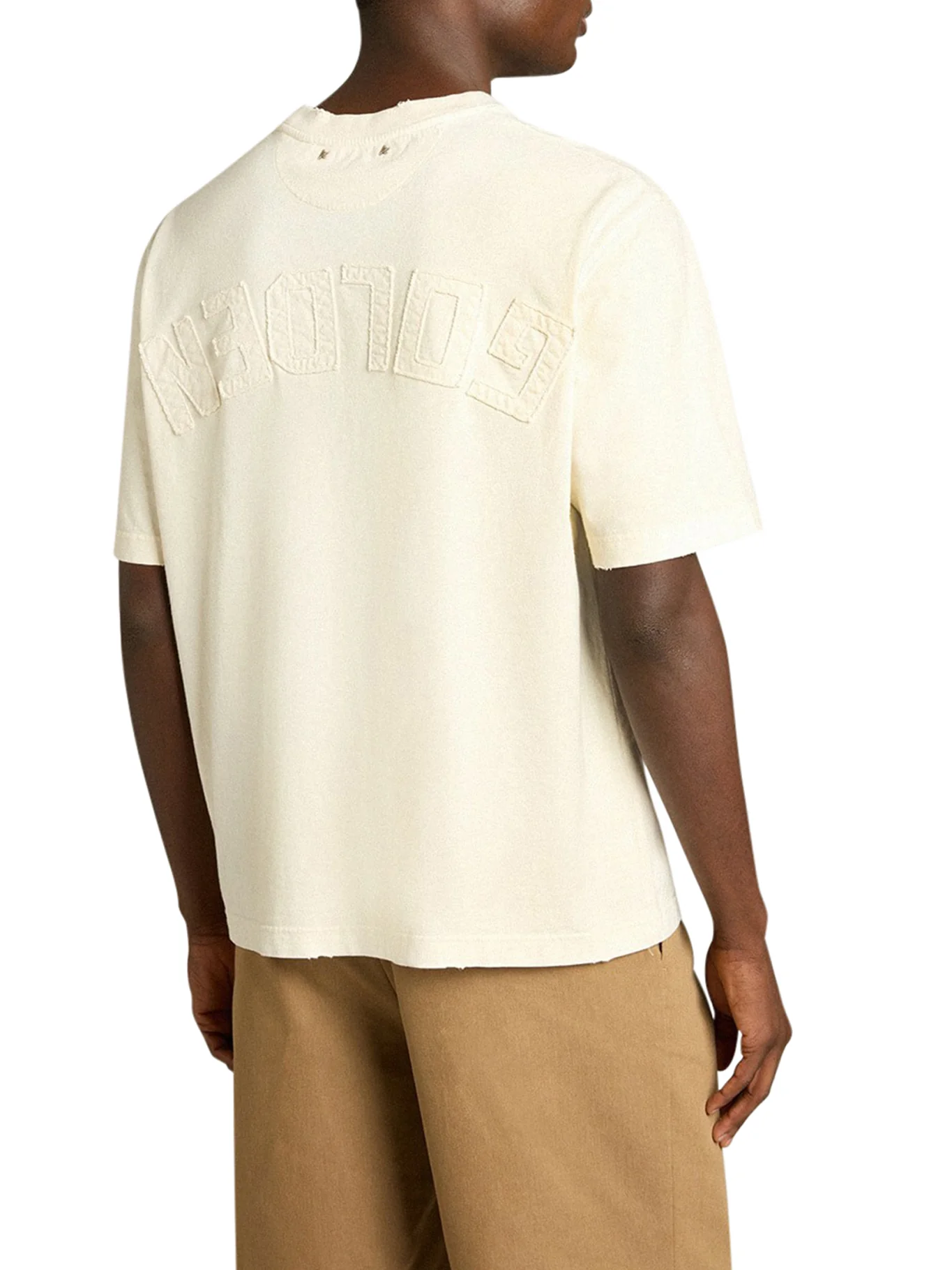 T-SHIRT WITH REVERSE LOGO ON THE BACK - Image 4