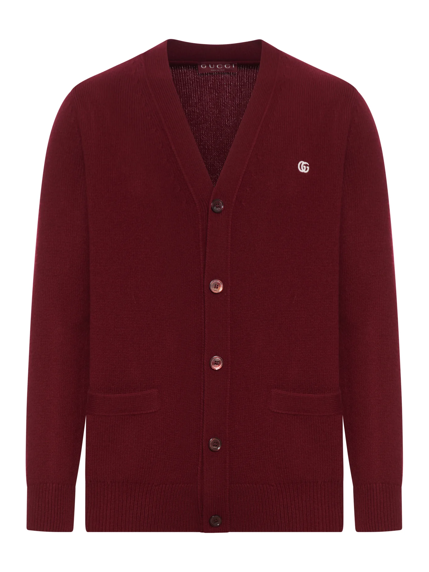 CASHMERE CARDIGAN WITH LOGO ON THE CHEST