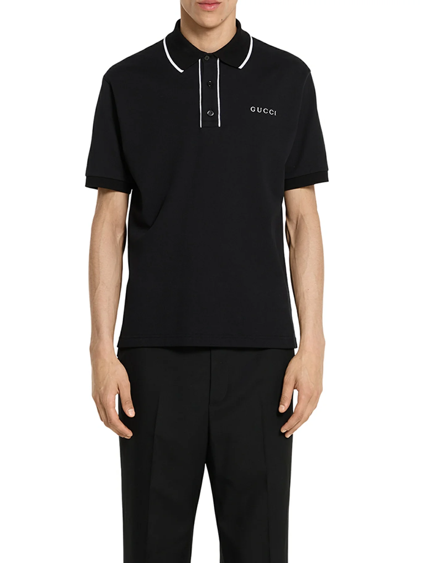 COTTON PIQUET POLO WITH EMBROIDERY - Image 3