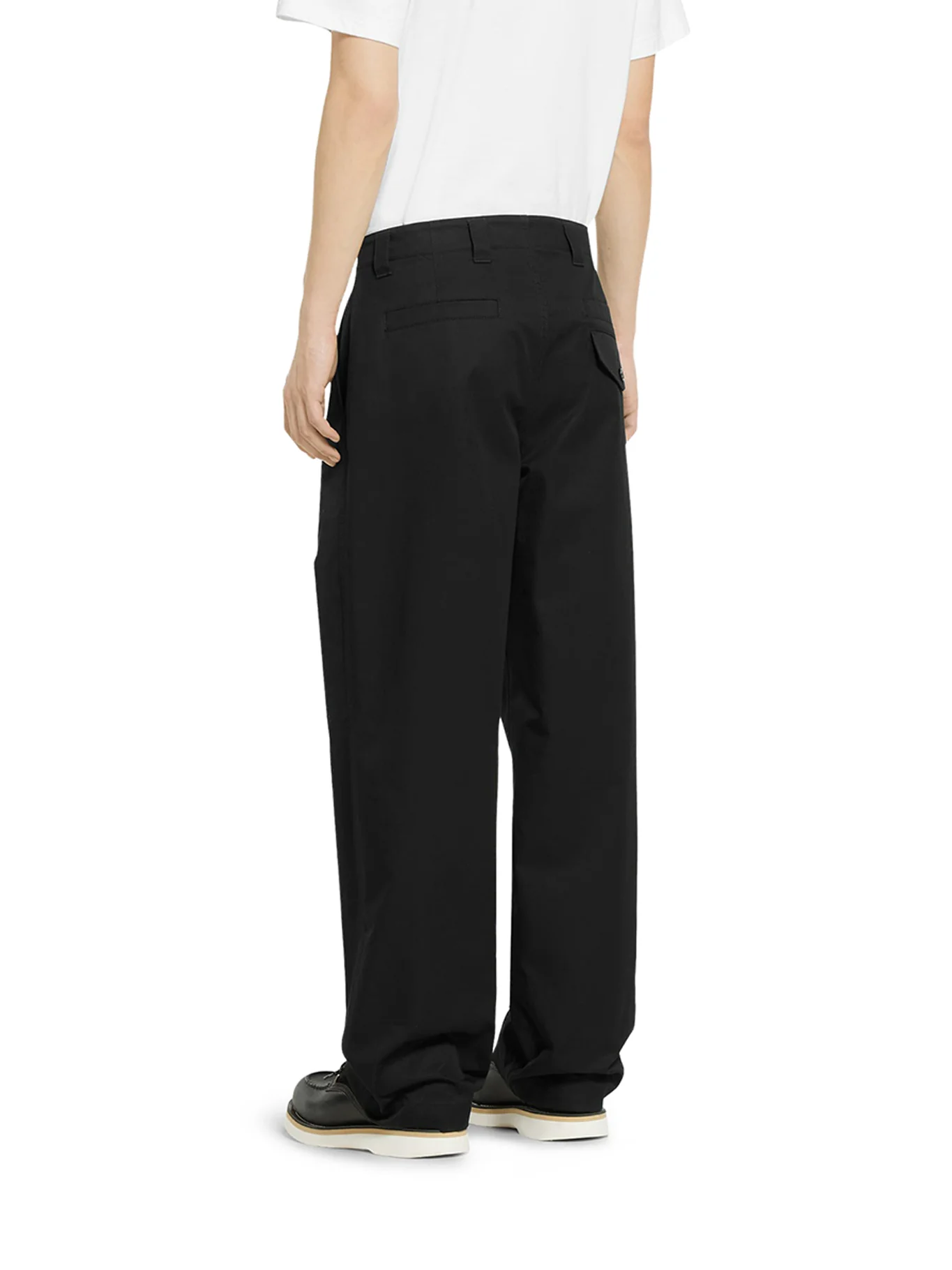 COTTON TWILL TROUSERS WITH WEB DETAIL - Image 4