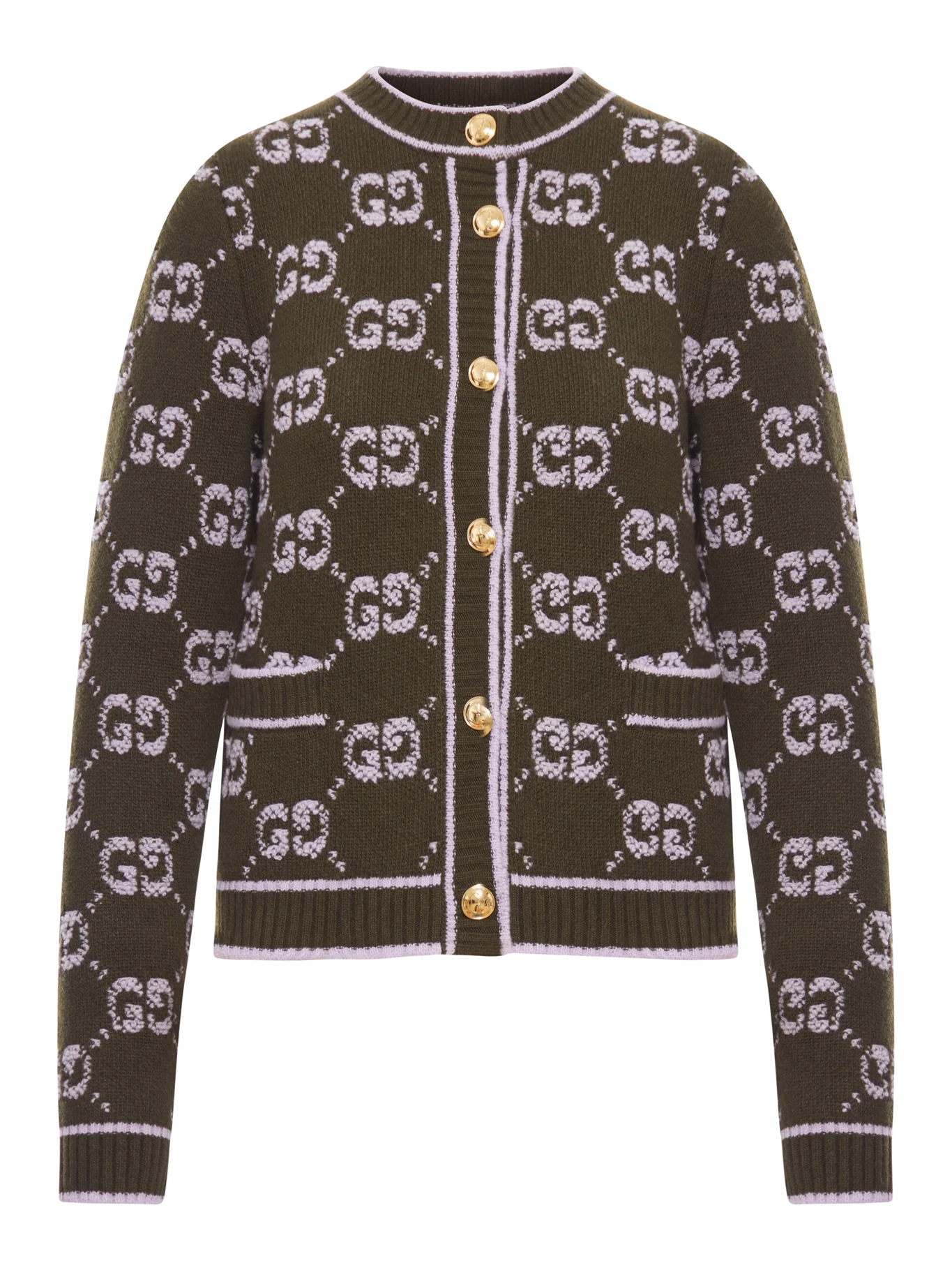 GG JACQUARD BOUCLÉ ??WOOL CARDIGAN